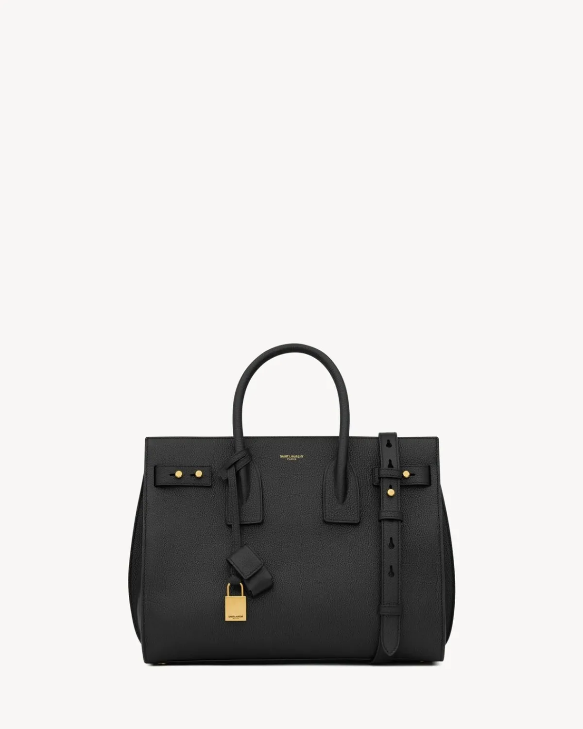 Saint Laurent Top Handles-SAC DE JOUR IN SUPPLE GRAINED LEATHER - SMALL BLACK