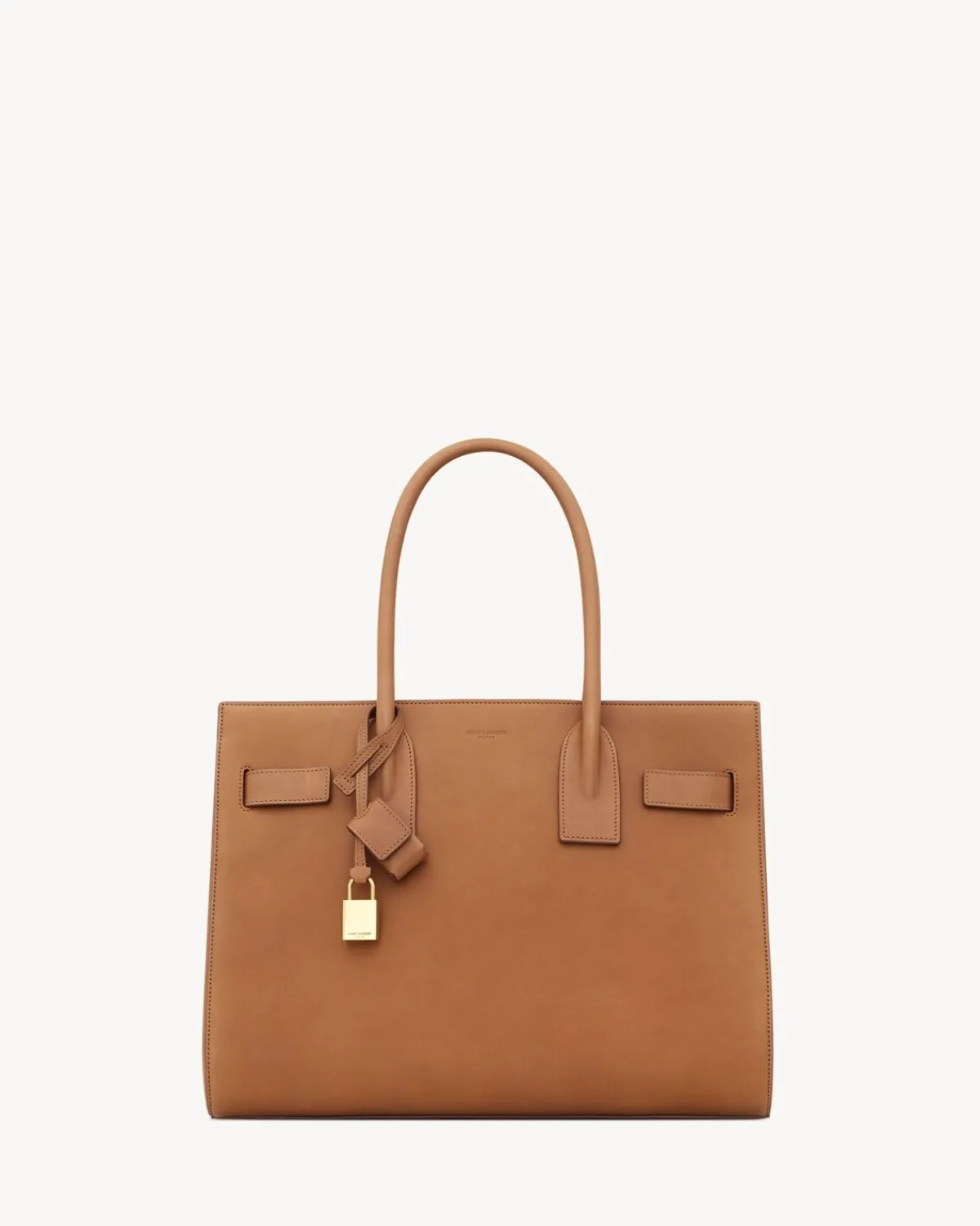 Saint Laurent Top Handles-SAC DE JOUR in supple vegetable leather - LARGE BROWN