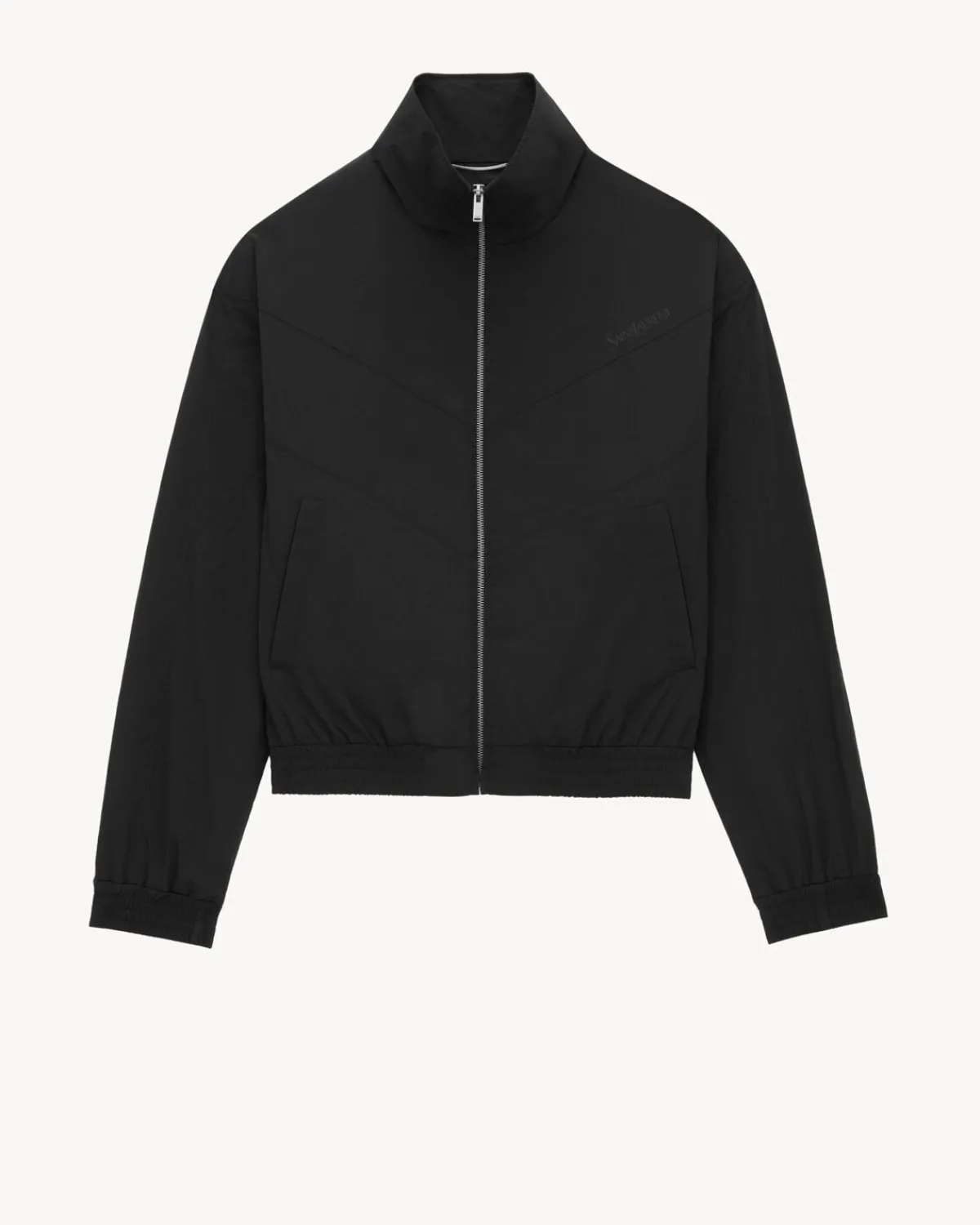 Saint Laurent Outerwear-blouson in crinkled nylon NOIR