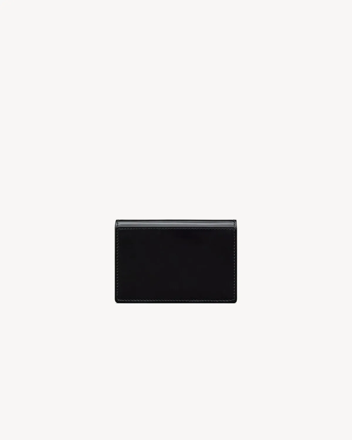 Saint Laurent Card Cases-business card case in brushed leather BLACK