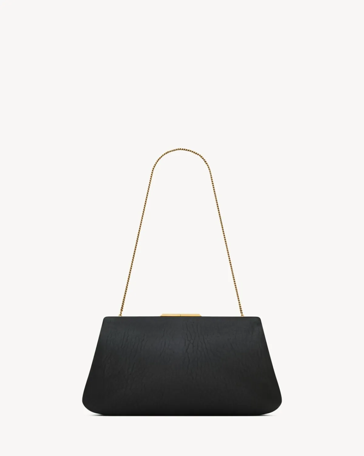 Saint Laurent Clutches And Evening-CLUTCH large in lambskin BLACK