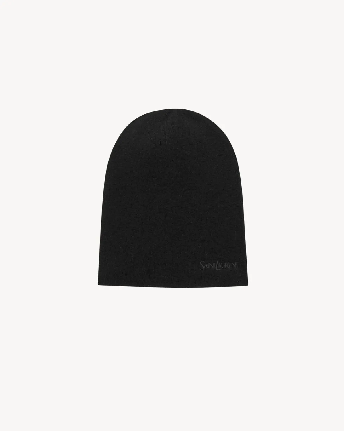 Saint Laurent Hats And Gloves | Other Accessories-embroidered beanie in cashmere BLACK