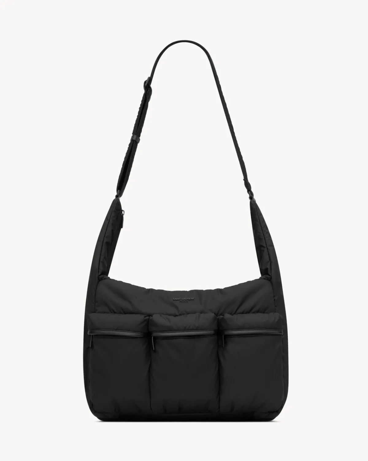 Saint Laurent Messengers-hobo in nylon BLACK