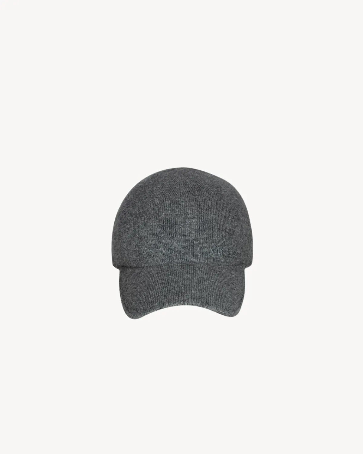 Saint Laurent Hats And Gloves | Other Accessories-knit baseball cap in cashmere ANTHRACITE