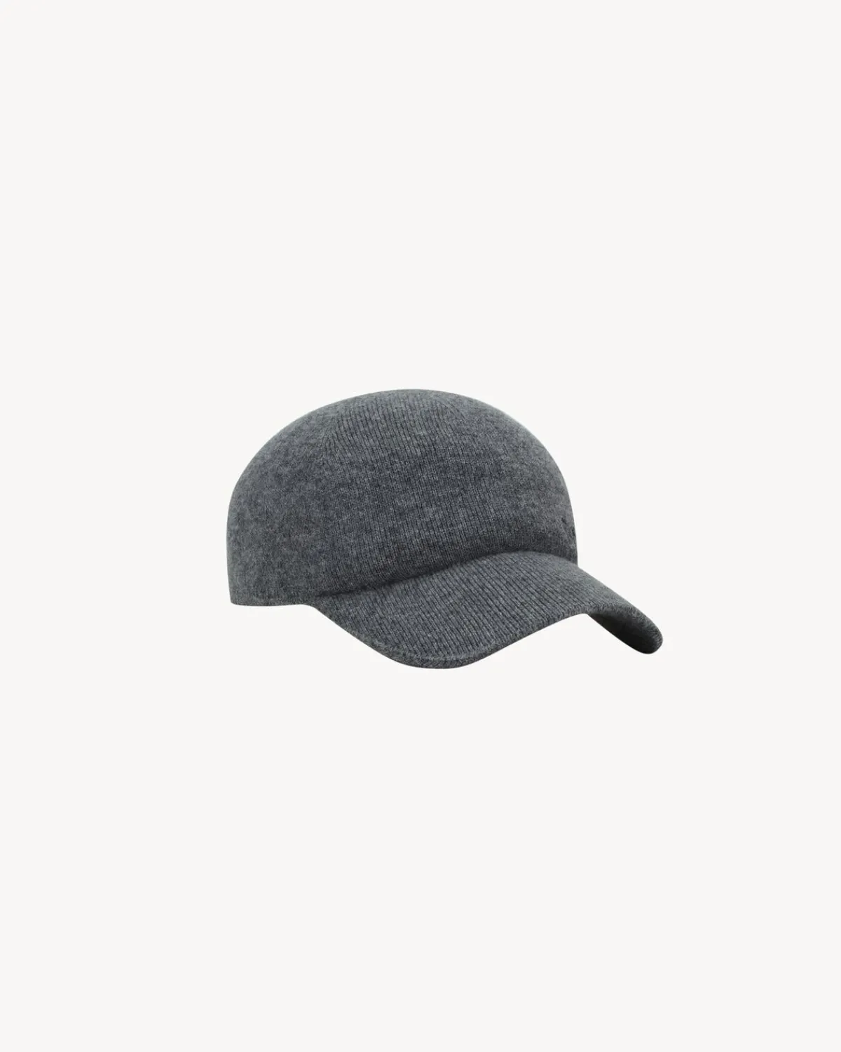 Saint Laurent Hats And Gloves | Other Accessories-knit baseball cap in cashmere ANTHRACITE