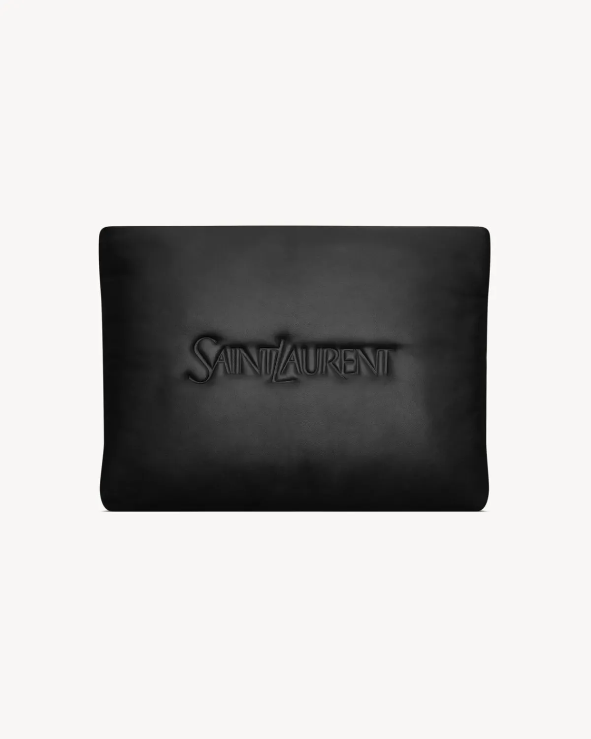 Saint Laurent Pouches-large puffy pouch in lambskin BLACK