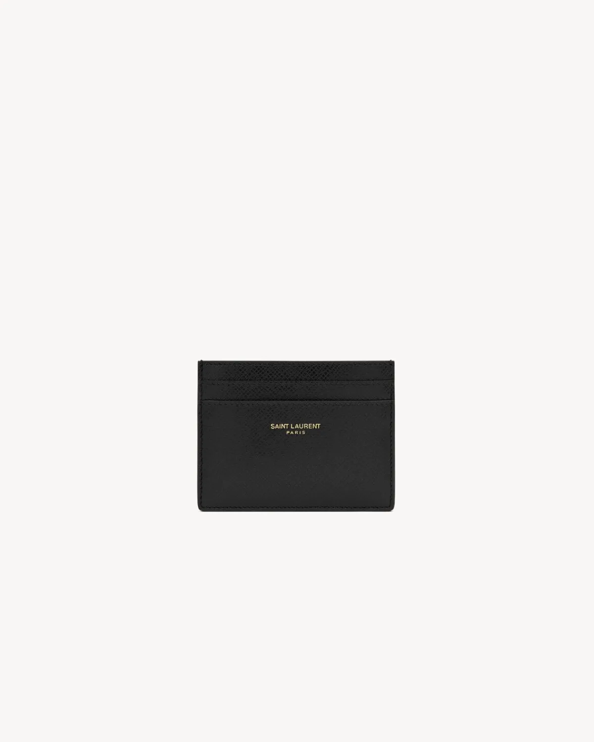 Saint Laurent Card Cases-Paris Card case in coated bark leather BLACK