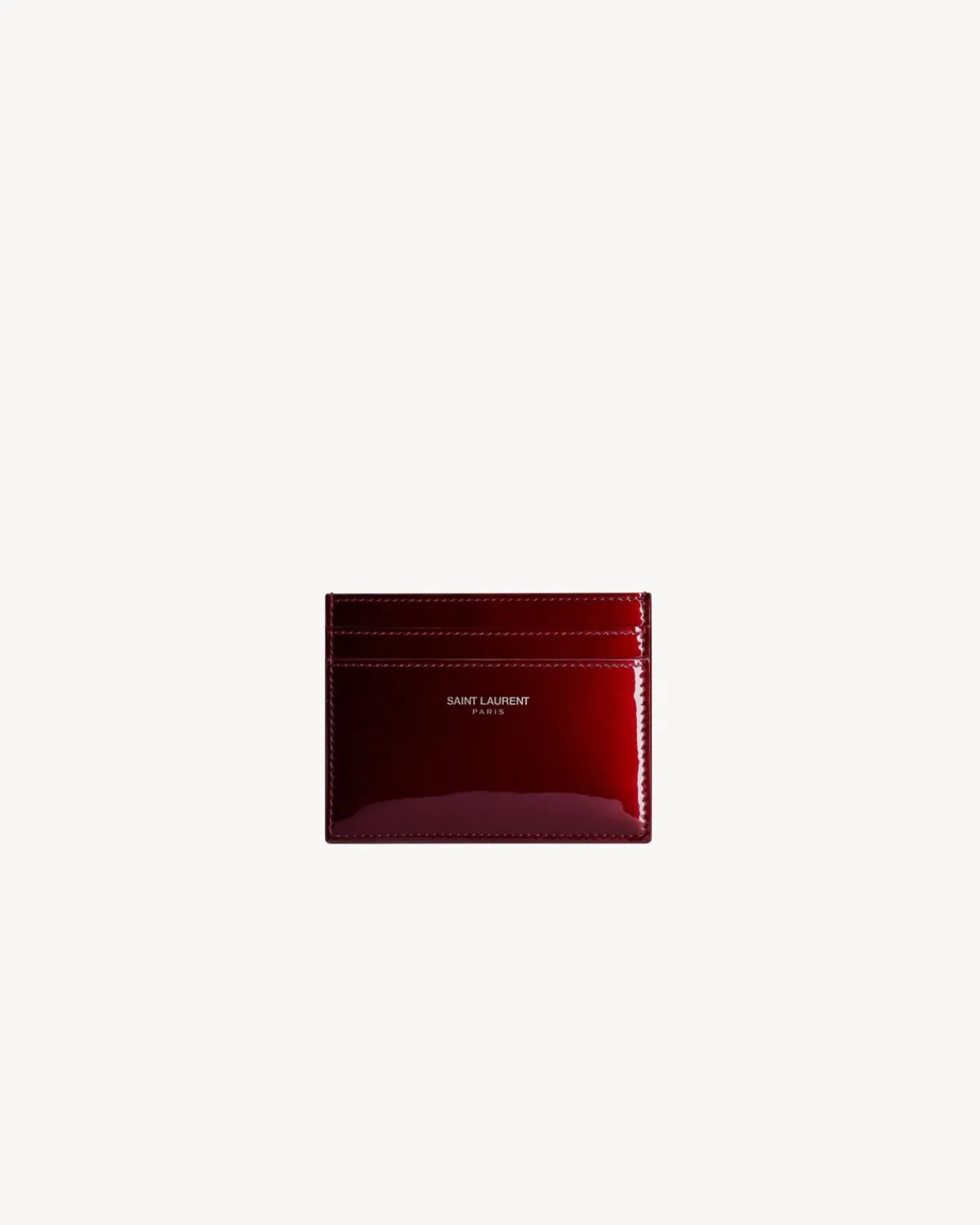 Saint Laurent Card Cases-PARIS card case in patent leather BORDEAUX