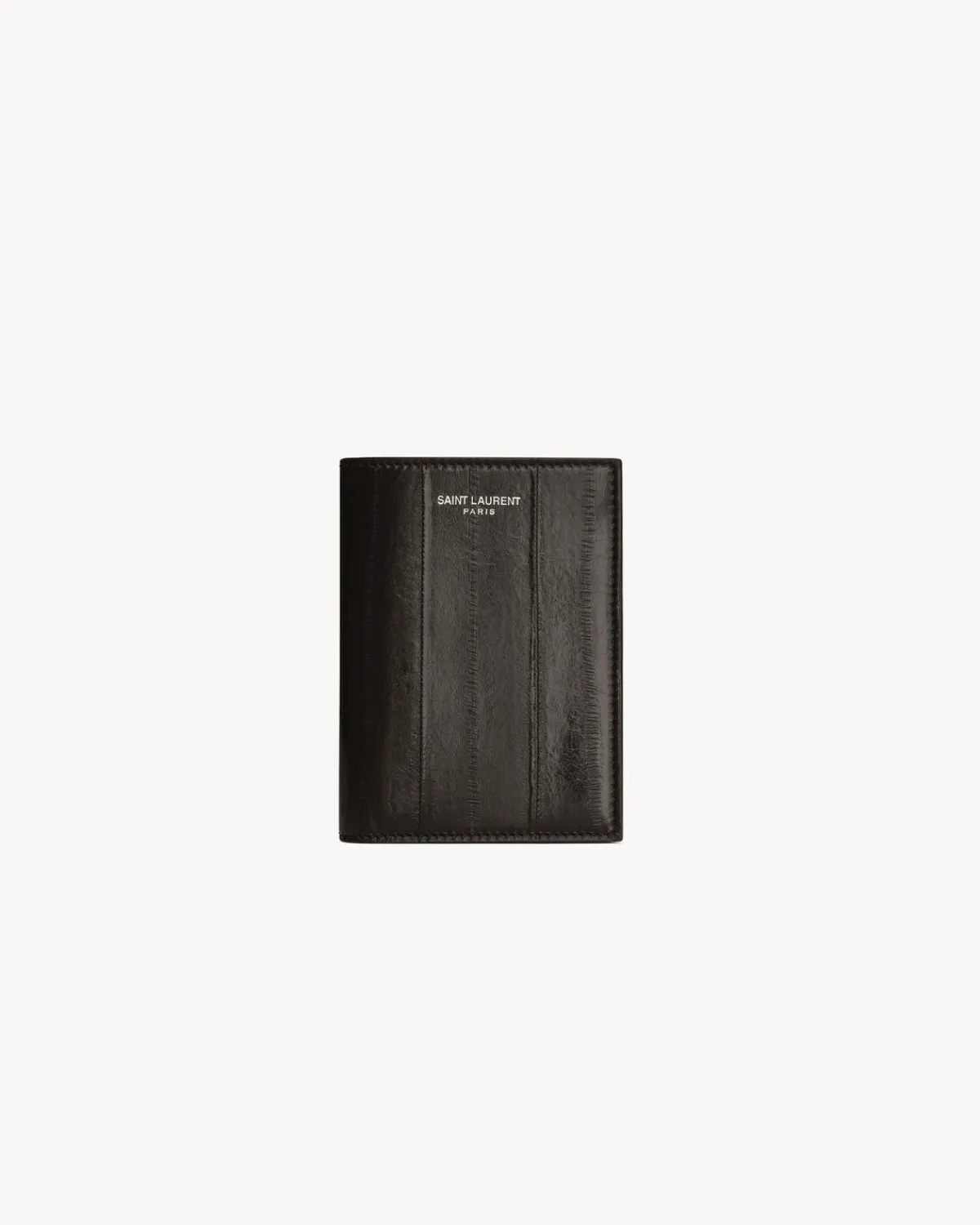 Saint Laurent Wallets-PARIS credit card wallet in eel BURNTBROWN