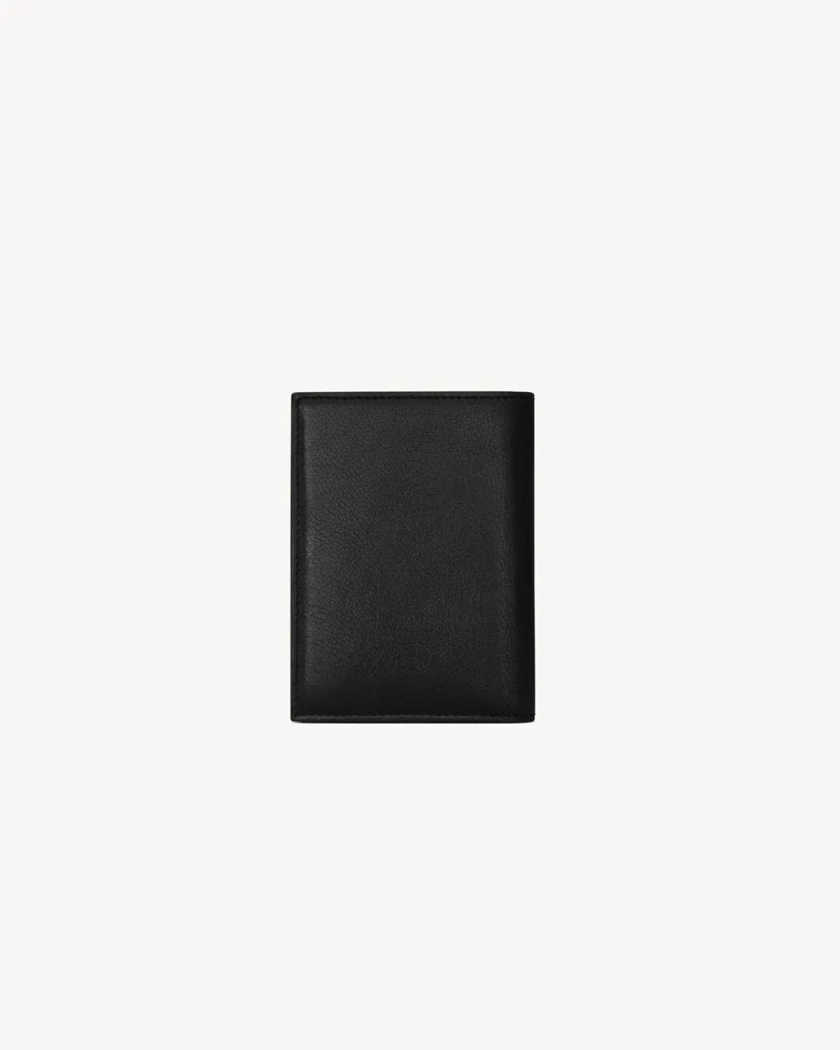 Saint Laurent Card Cases-PARIS credit card wallet in grained leather BLACK