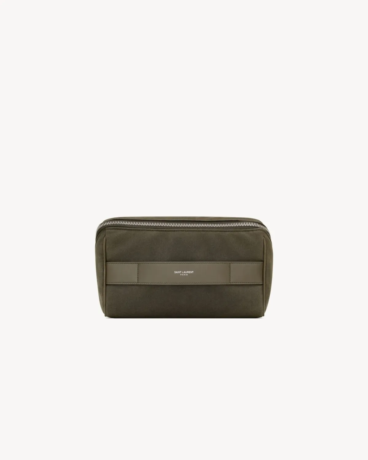 Saint Laurent Pouches | Cases And Holders-PARIS CUBE CASE in cotton KAKI