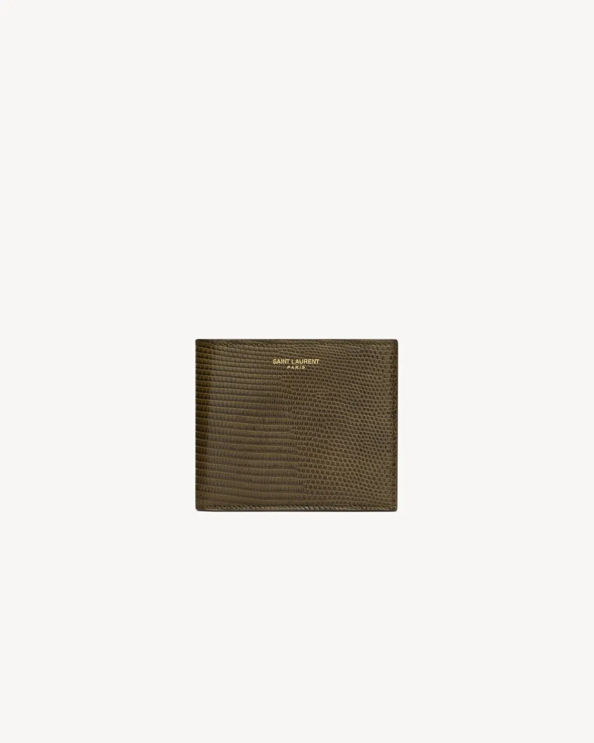 Saint Laurent Wallets-Paris EAST/WEST wallet in lizard SEAWEED