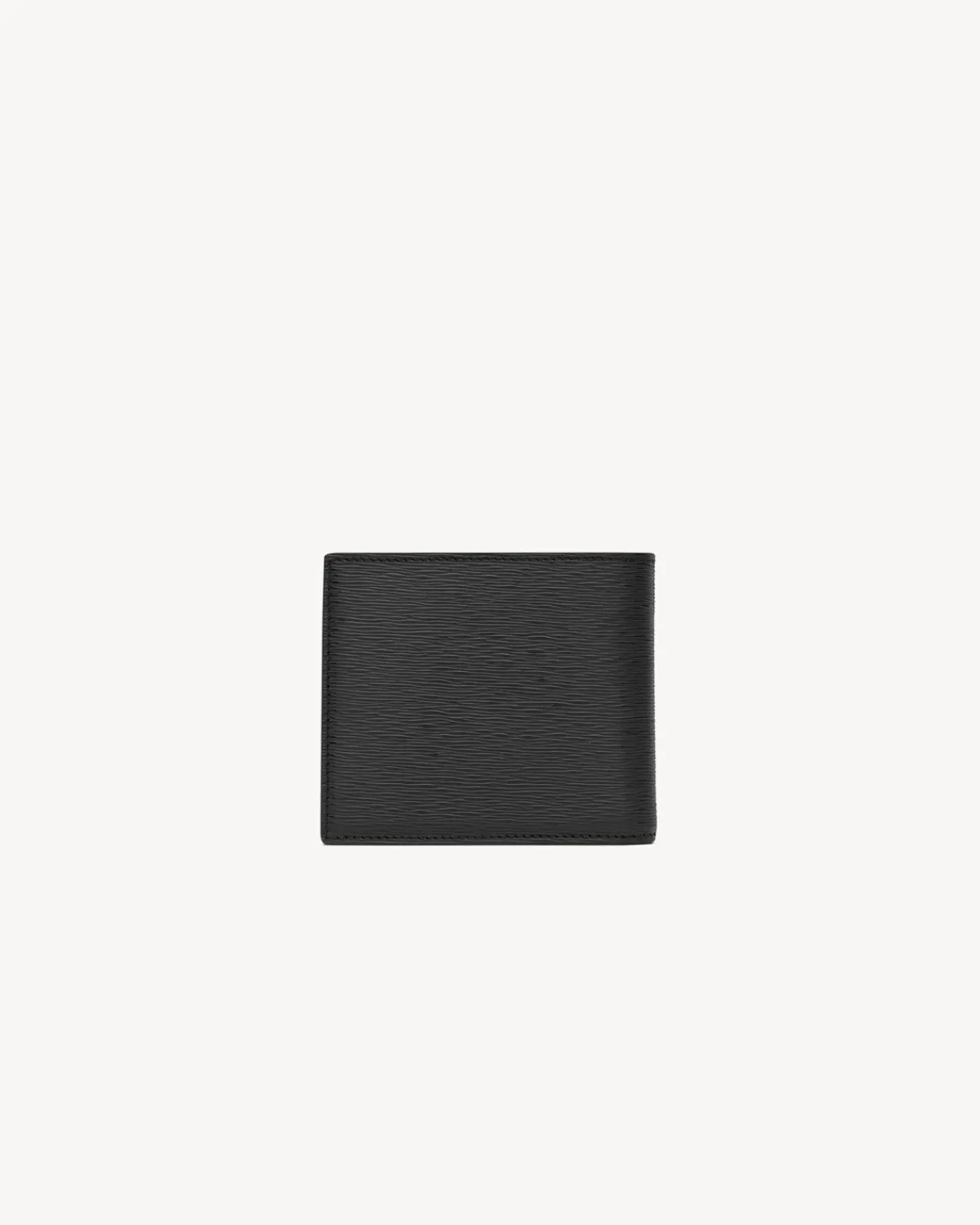 Saint Laurent Wallets-Paris EAST/WEST wallet in ripple leather BLACK