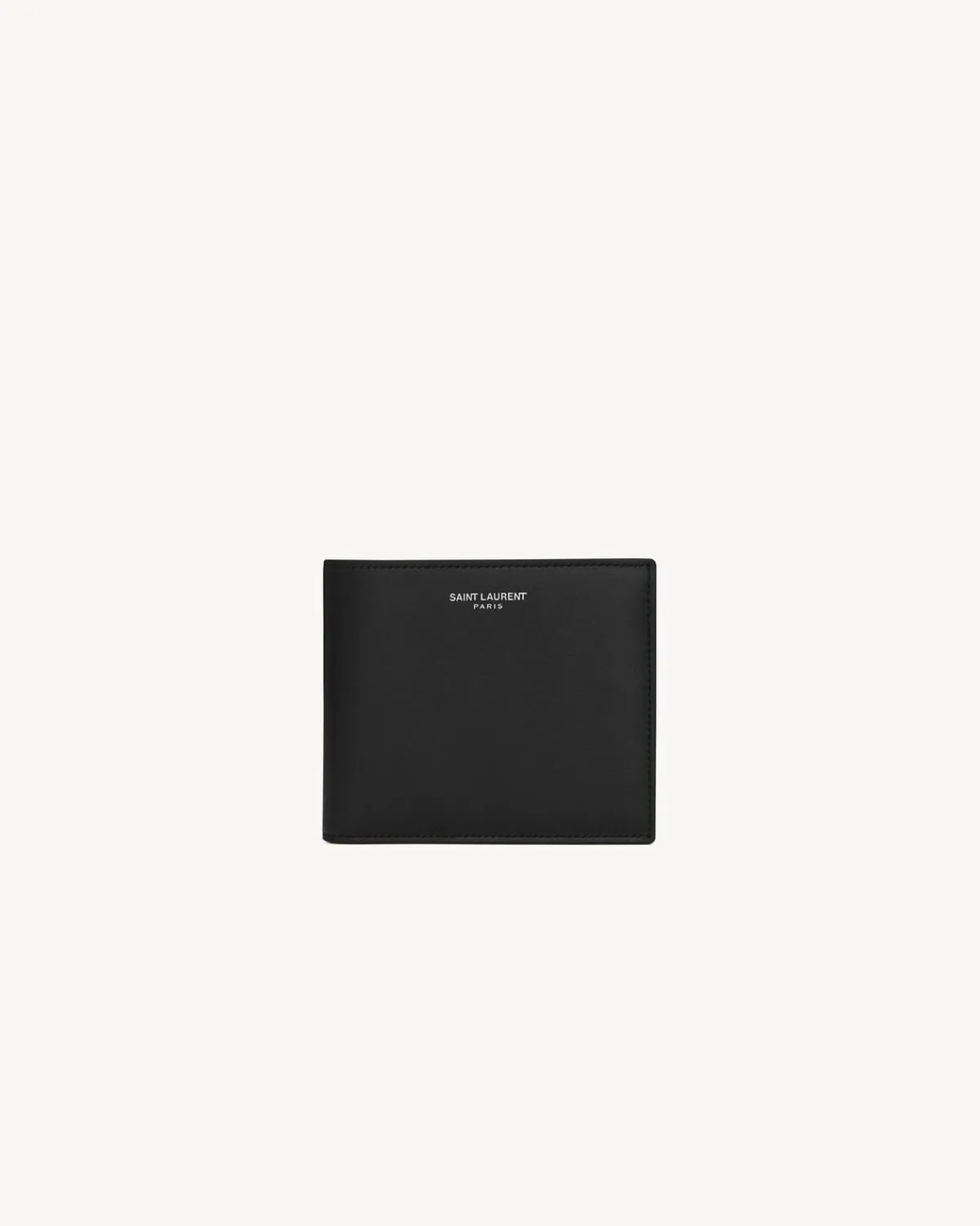 Saint Laurent Wallets-PARIS East/West wallet in smooth leather BLACK