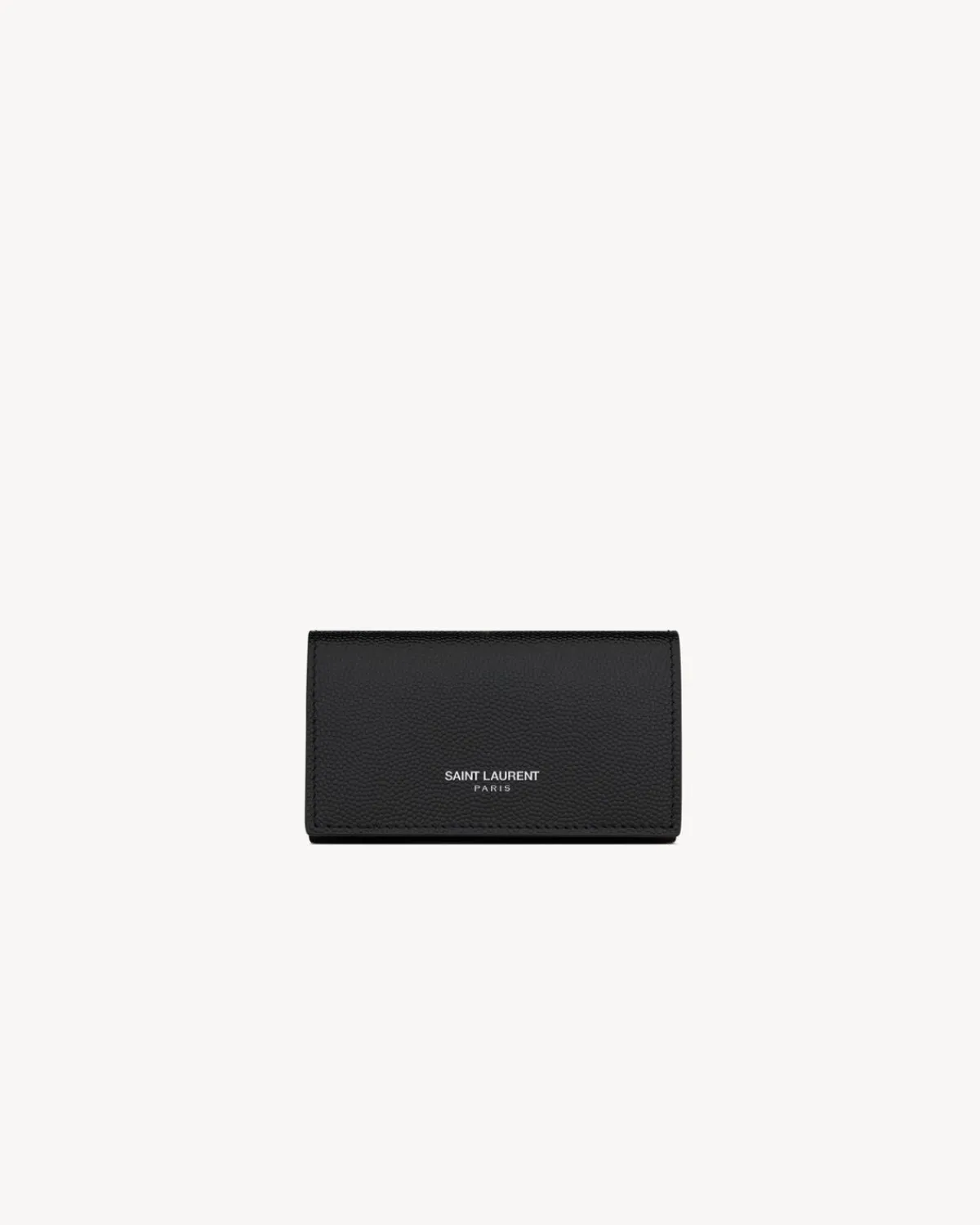 Saint Laurent Cases And Holders-PARIS SLIM KEYCASE IN GRAIN DE POUDRE LEATHER BLACK