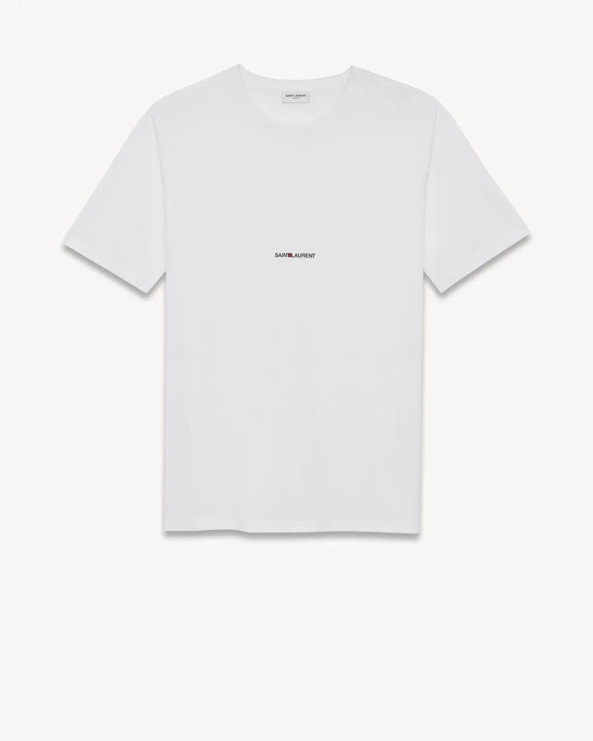 Saint Laurent Jersey-Rive Gauche T-Shirt WHITE