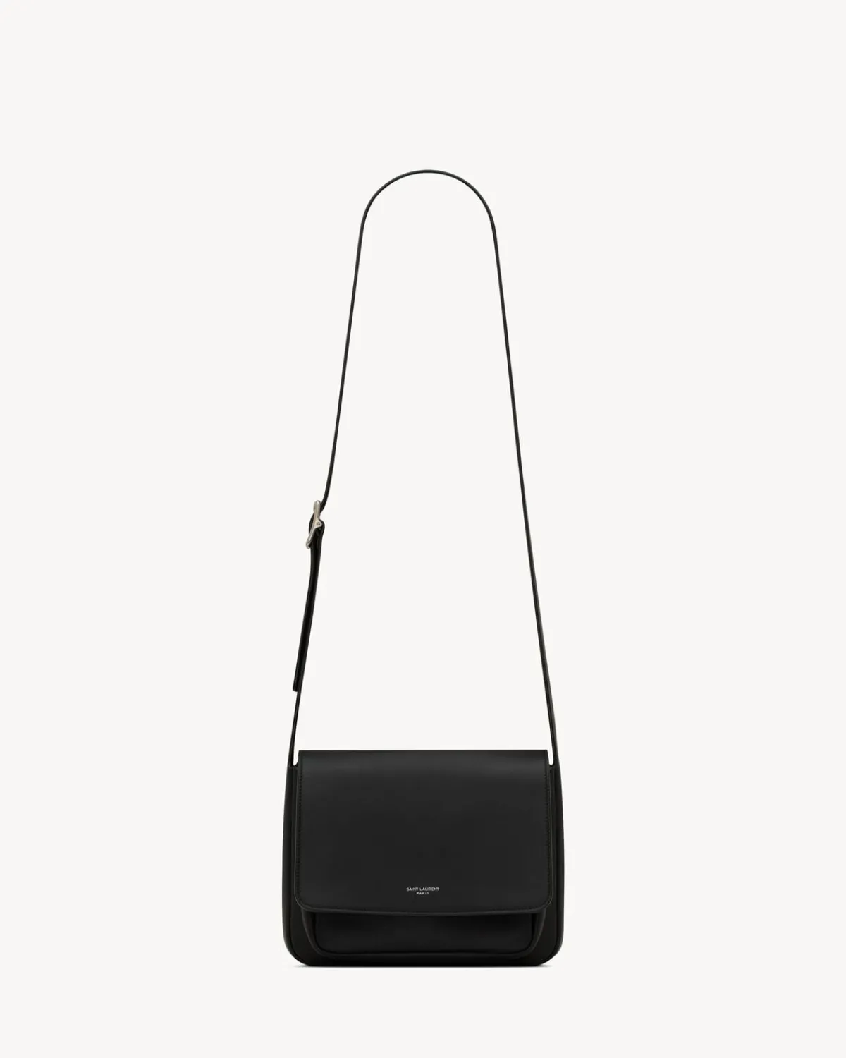 Saint Laurent Crossbody-small satchel in smooth leather BLACK