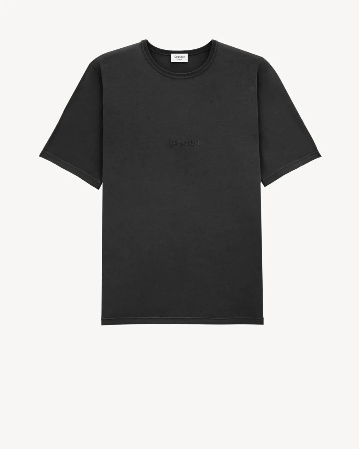 Saint Laurent Jersey-T-SHIRT NOIRBLANCHI