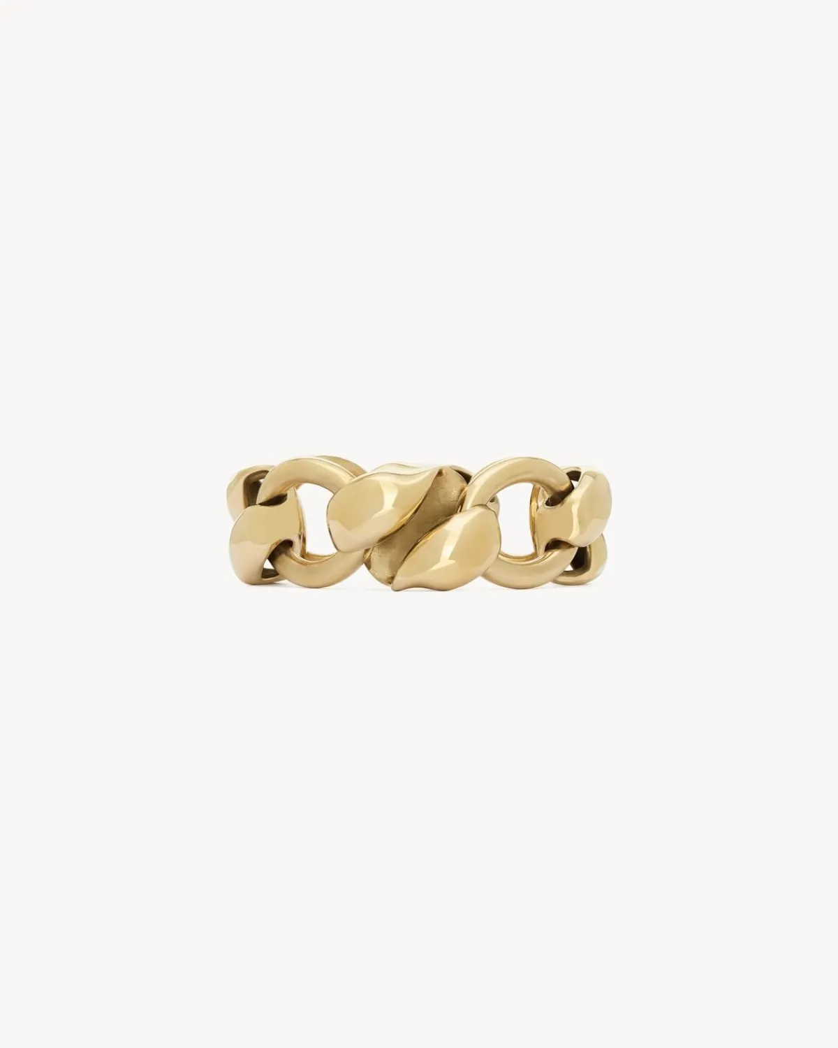 Saint Laurent Cuffs And Bracelets-shell chain bracelet in metal PALEGOLD