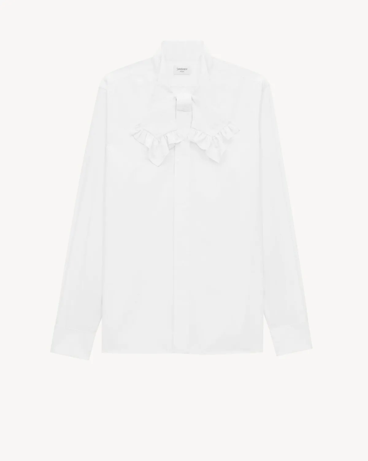 Saint Laurent Shirts-shirt in cotton poplin BLANC