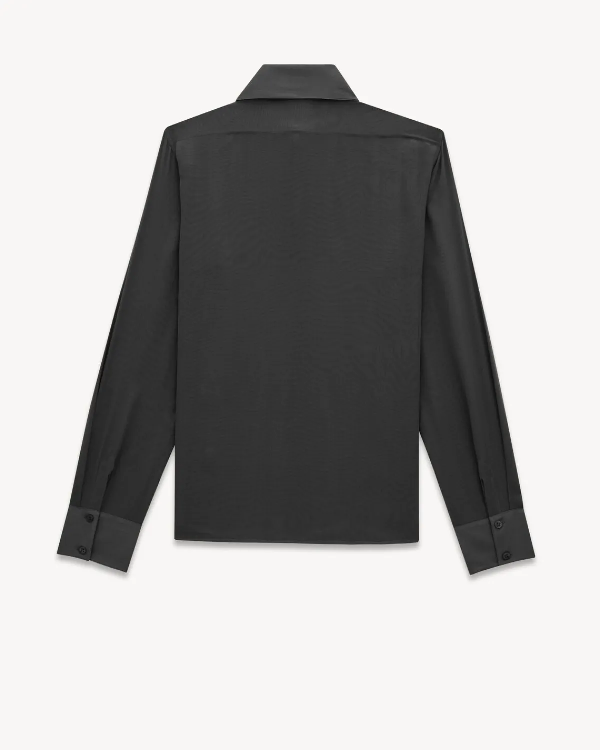 Saint Laurent Shirts-shirt in silk crepe muslin BLACK