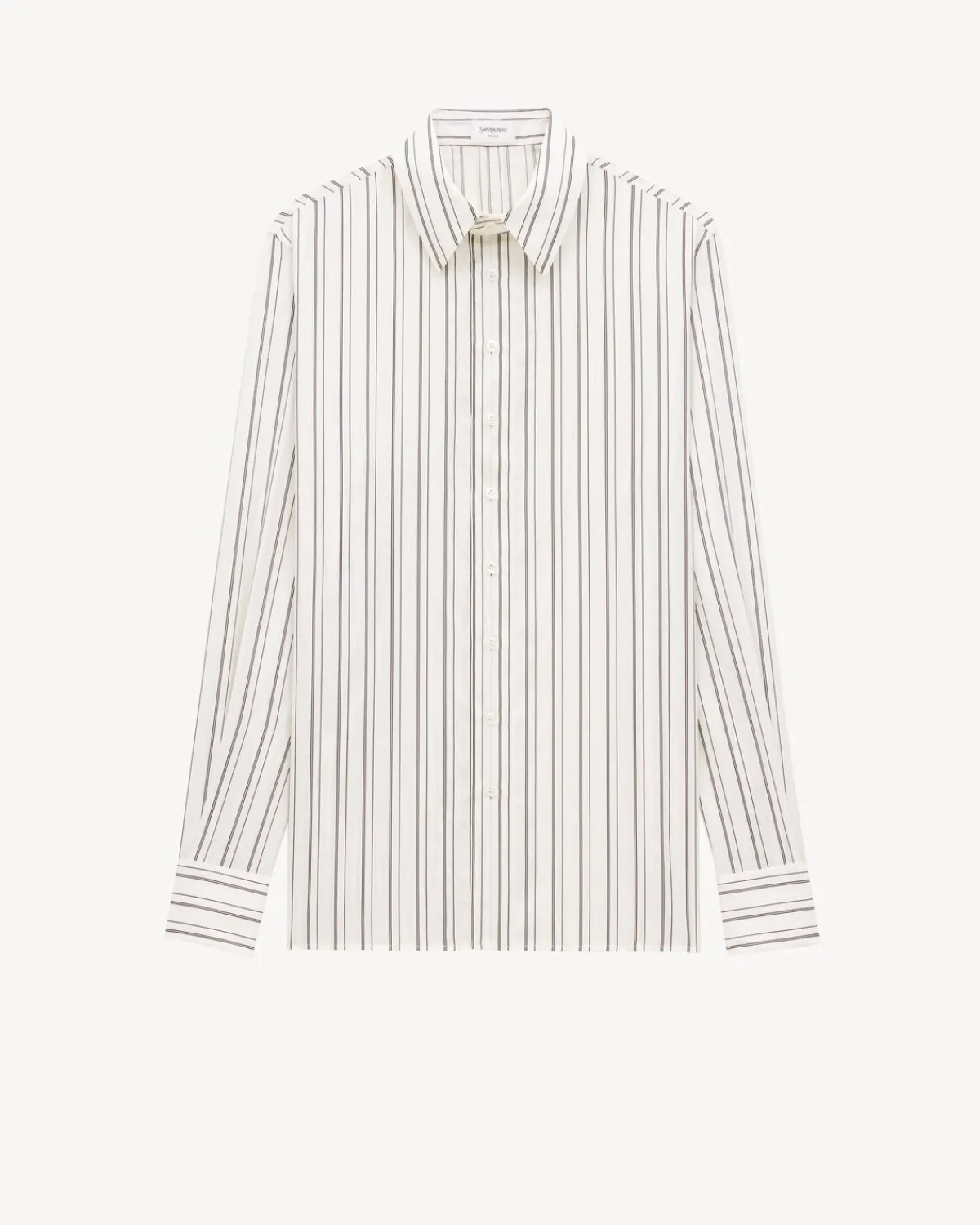 Saint Laurent Shirts-shirt in striped silk CRAIEETNOIR