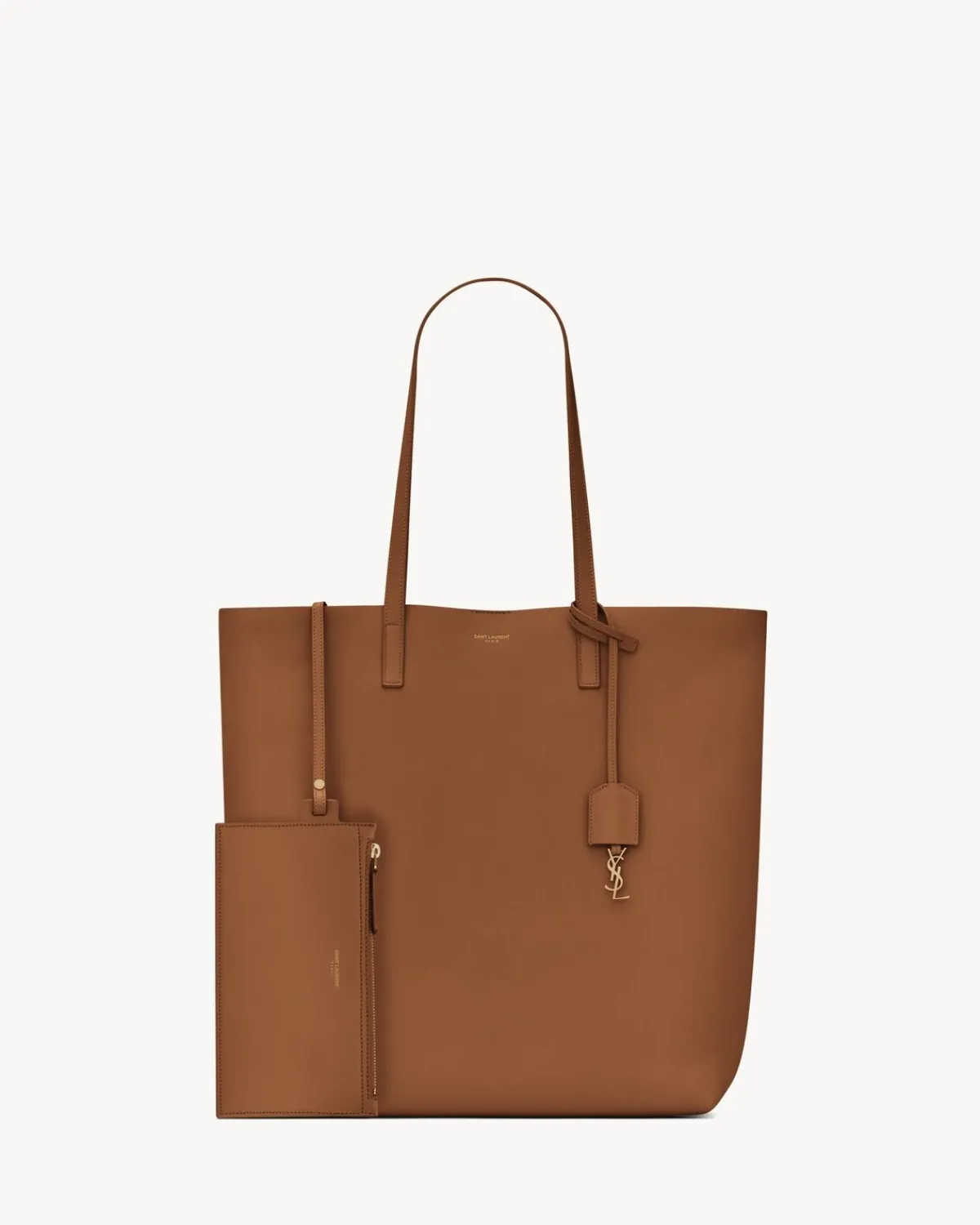 Saint Laurent Totes-SHOPPING IN LEATHER BRICK