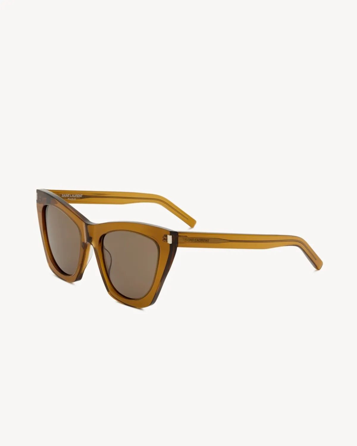 Saint Laurent Sunglasses-SL 214 KATE TRANSPARENTCOGNACBROWN