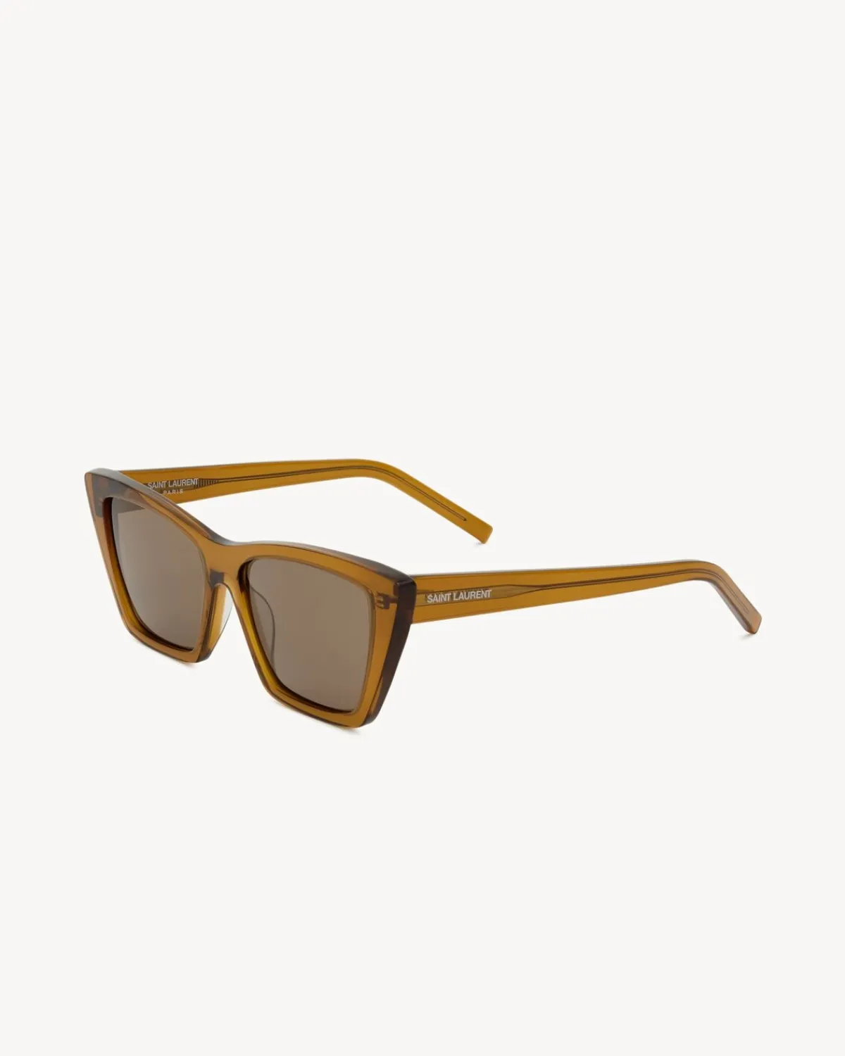 Saint Laurent Sunglasses-SL 276 MICA TRANSPARENTCOGNACBROWN