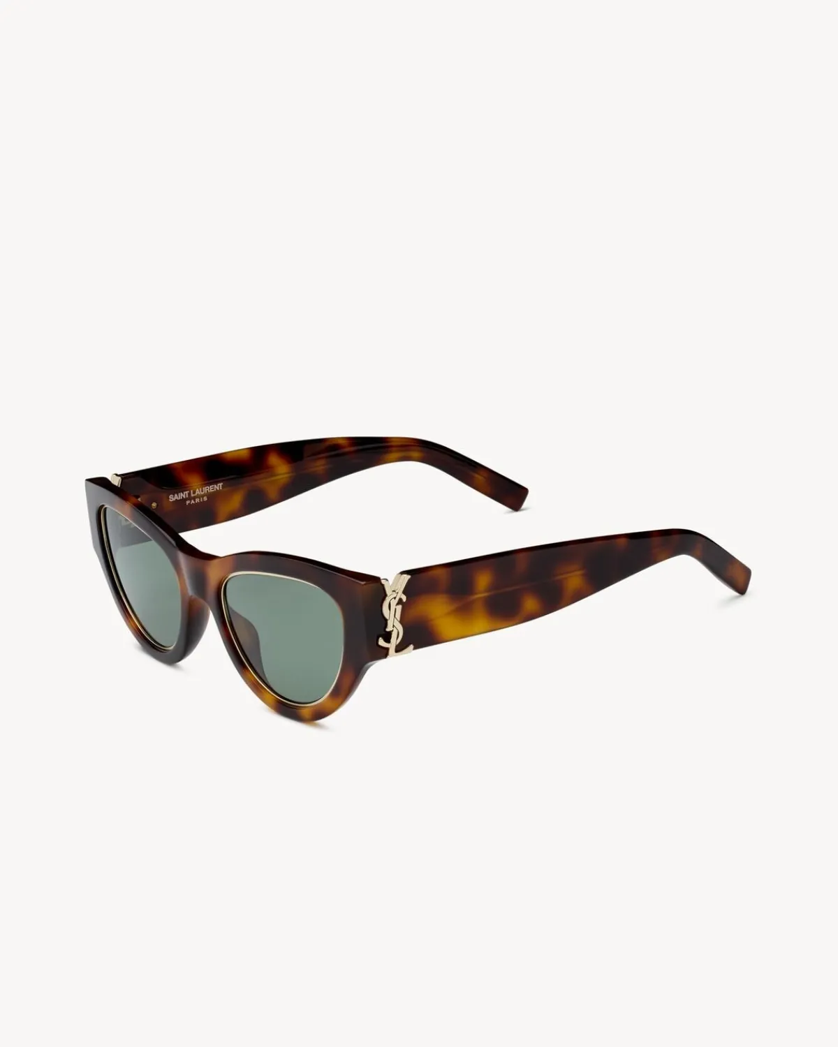 Saint Laurent Sunglasses-SL M94 RIM MEDIUMHAVANA,LIGHTGOLDANDGREEN