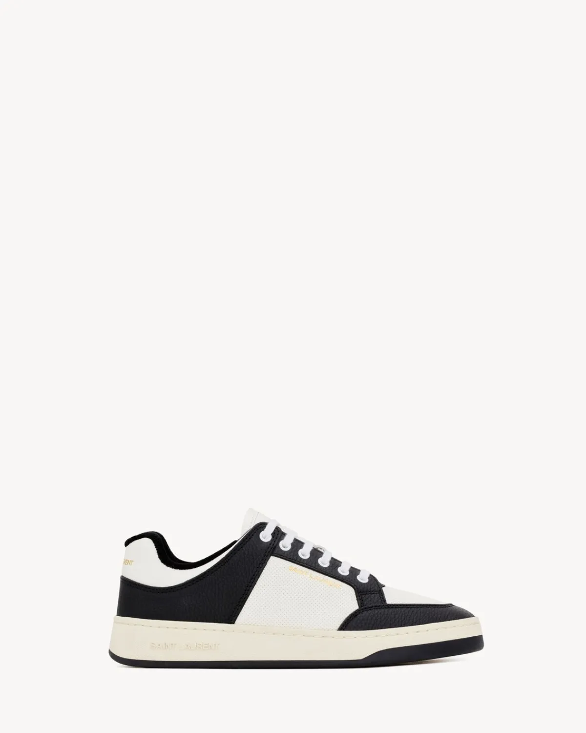 Saint Laurent Sneakers-SL/61 sneakers in perforated leather WHITEANDBLACK