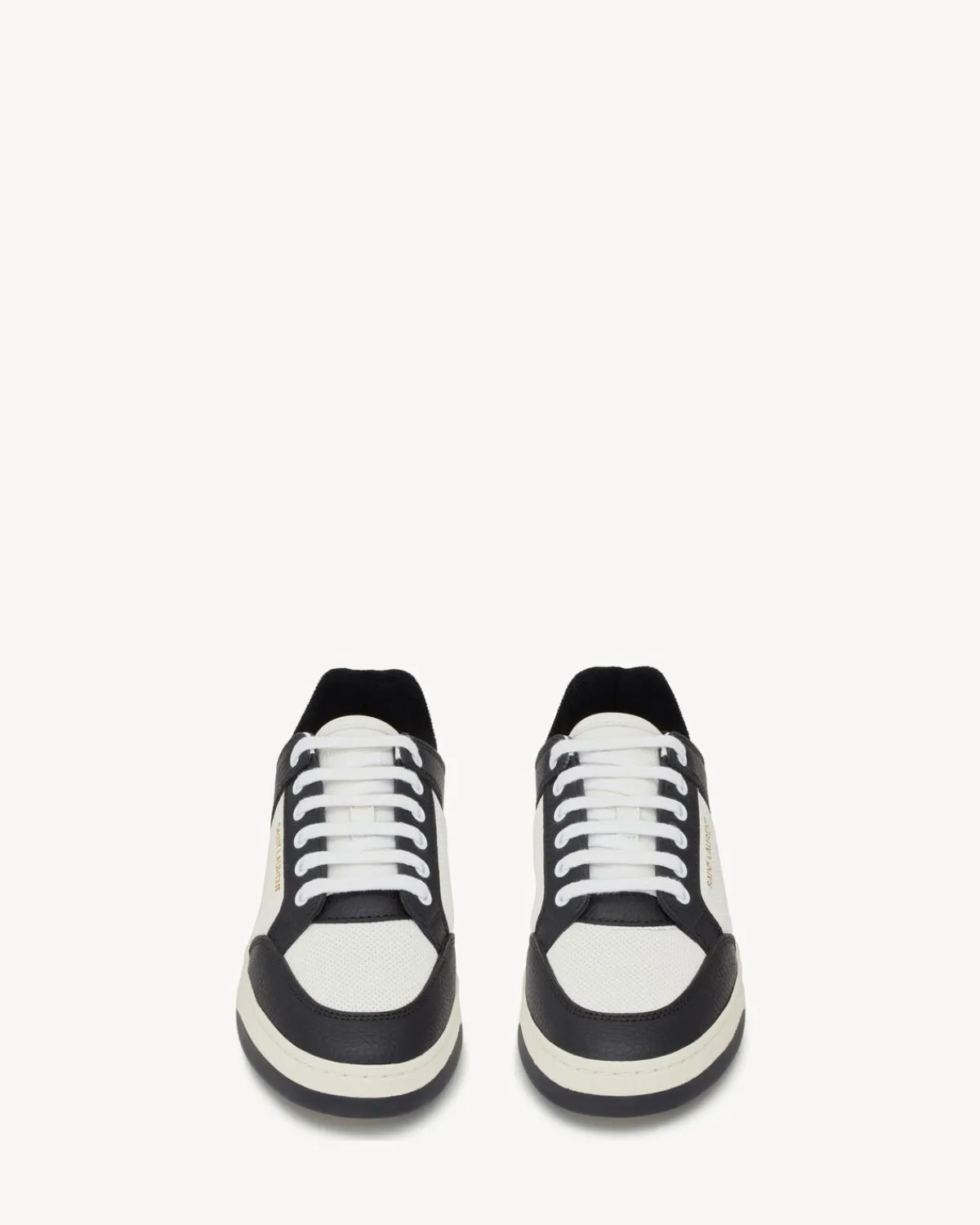 Saint Laurent Sneakers-SL/61 sneakers in perforated leather WHITEANDBLACK