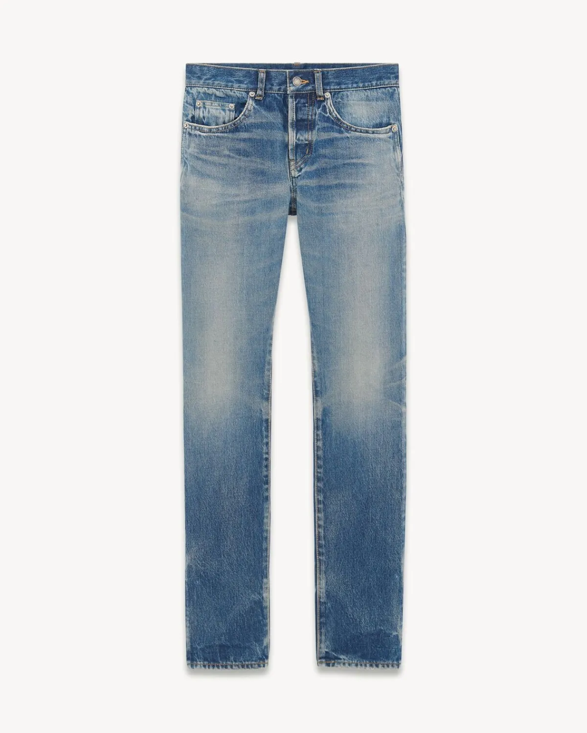 Saint Laurent Denim-slim-fit jeans in hydrangea blue denim HYDRANGEABLUE