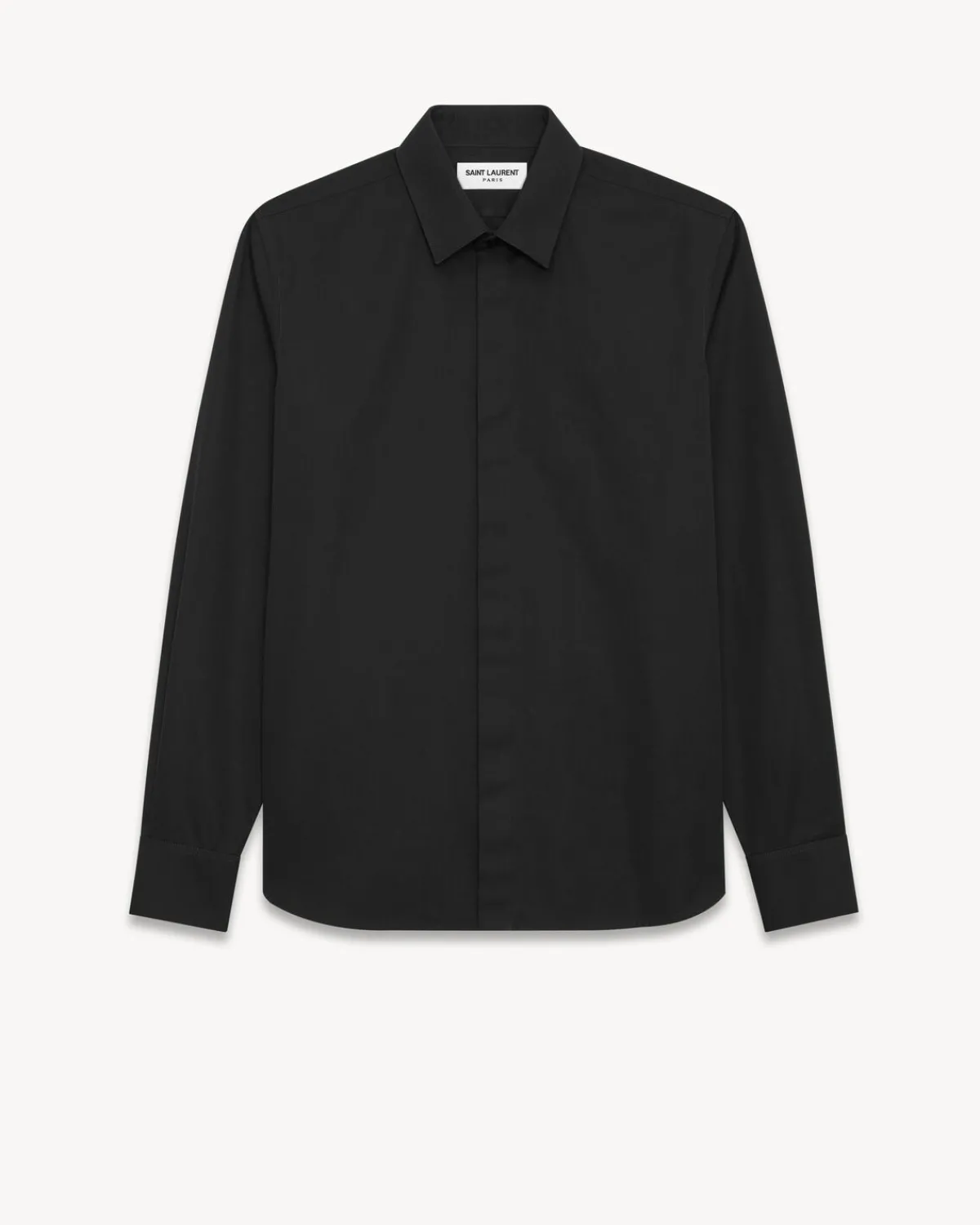 Saint Laurent Shirts-Slim-Fit Shirt in Poplin BLACK