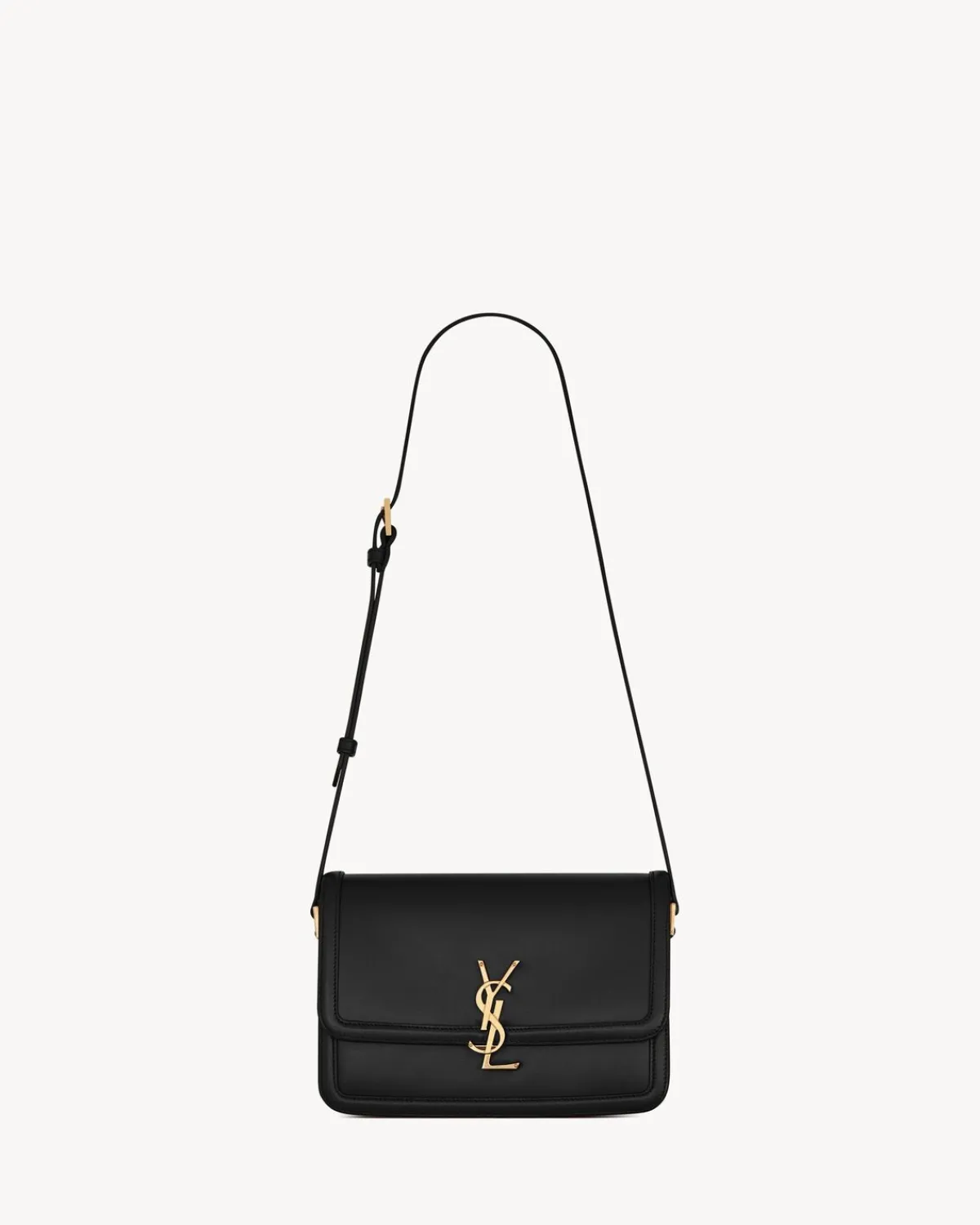 Saint Laurent Shoulder Bags-SOLFERINO MEDIUM SATCHEL IN BOX BLACK