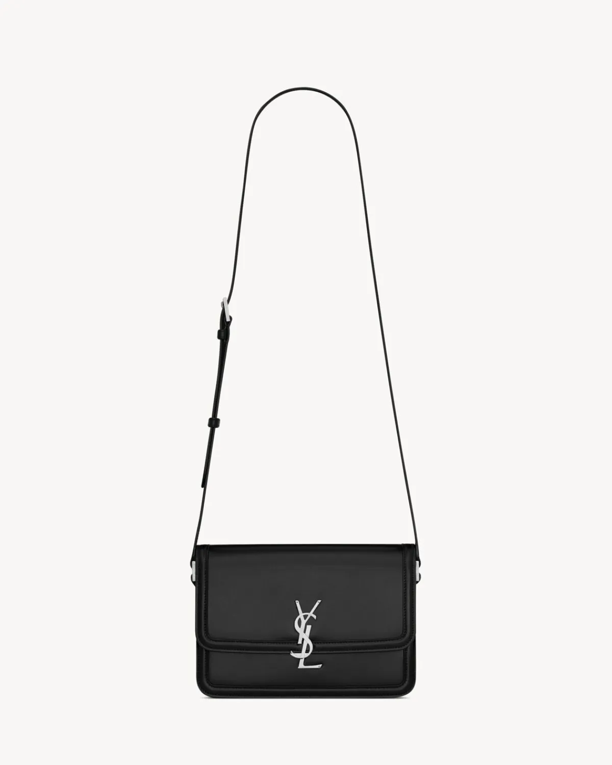 Saint Laurent Messengers-SOLFERINO MEDIUM SATCHEL IN SMOOTH LEATHER BLACK