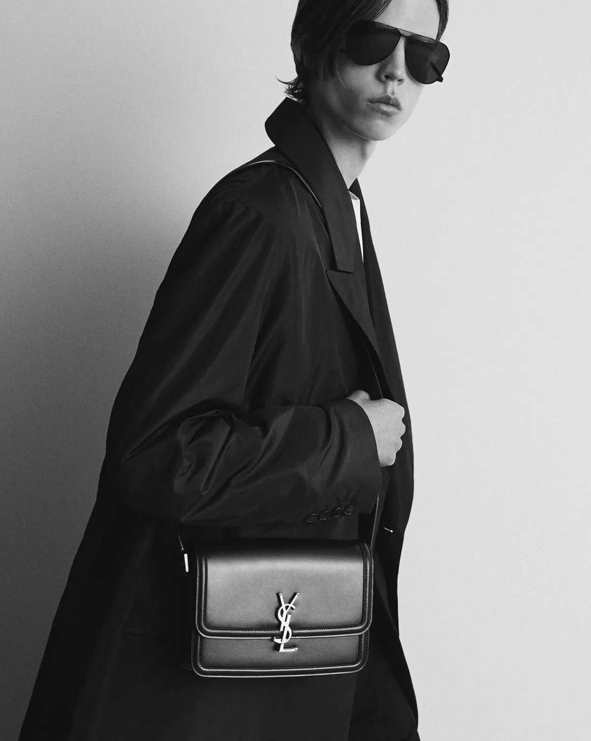 Saint Laurent Messengers-SOLFERINO MEDIUM SATCHEL IN SMOOTH LEATHER BLACK