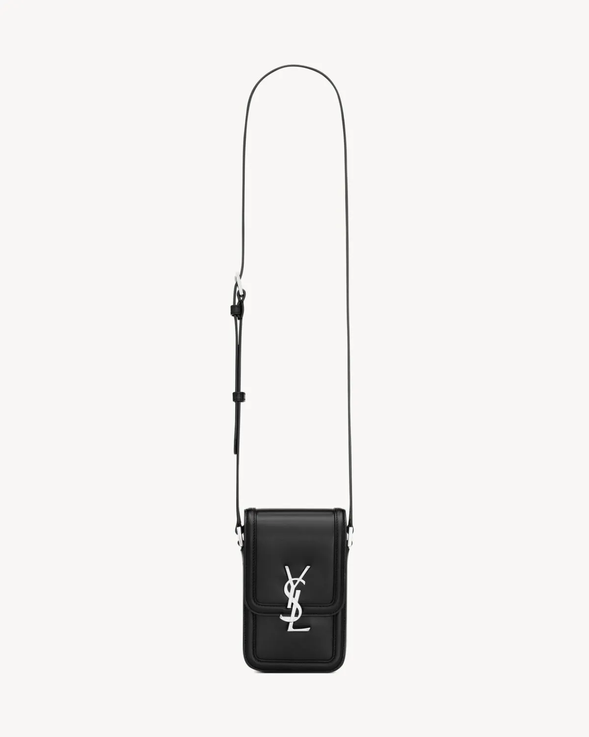 Saint Laurent Crossbody | Cases And Holders-SOLFERINO mini bag in smooth leather BLACK