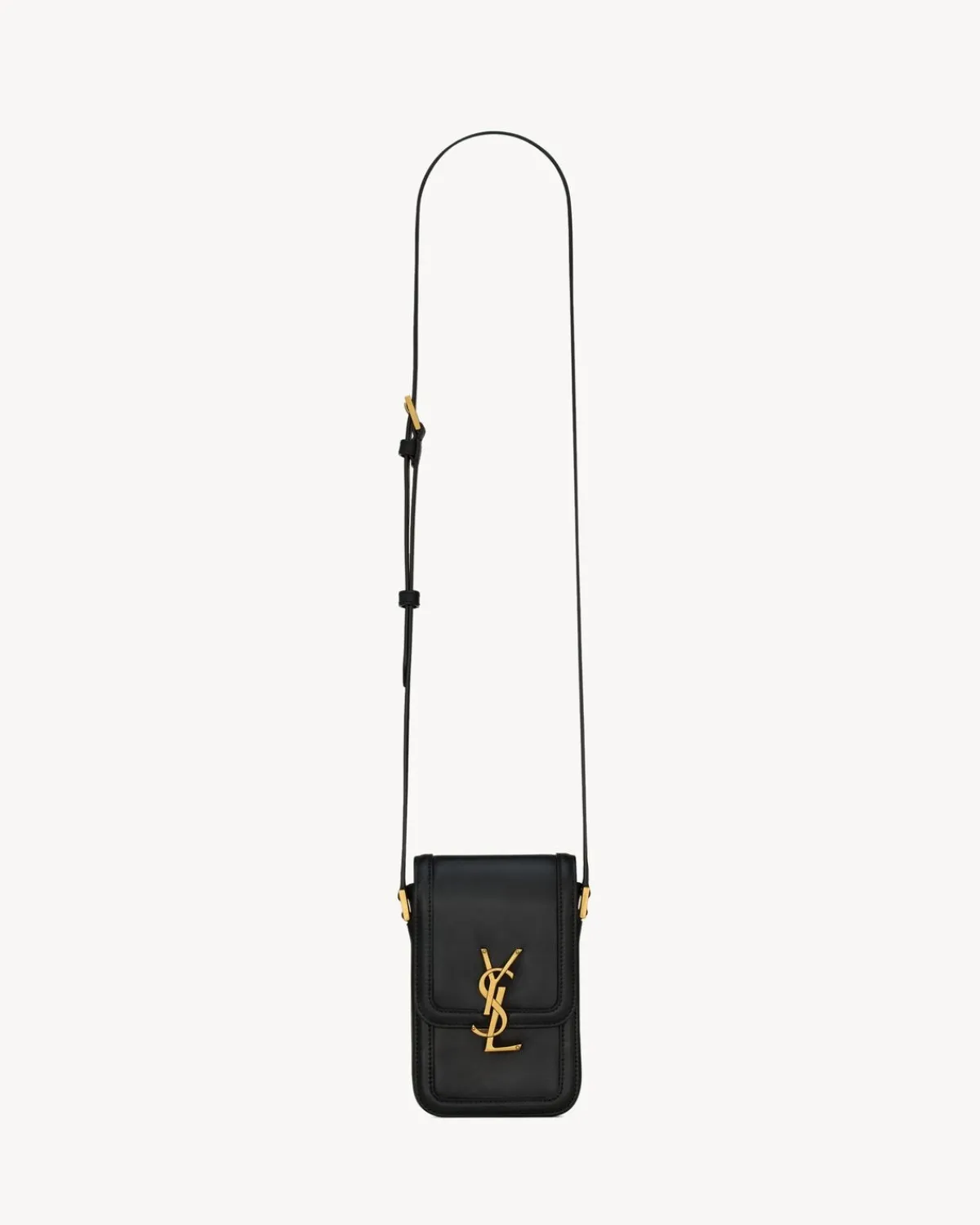 Saint Laurent Crossbody | Cases And Holders-SOLFERINO mini bag in smooth leather BLACK