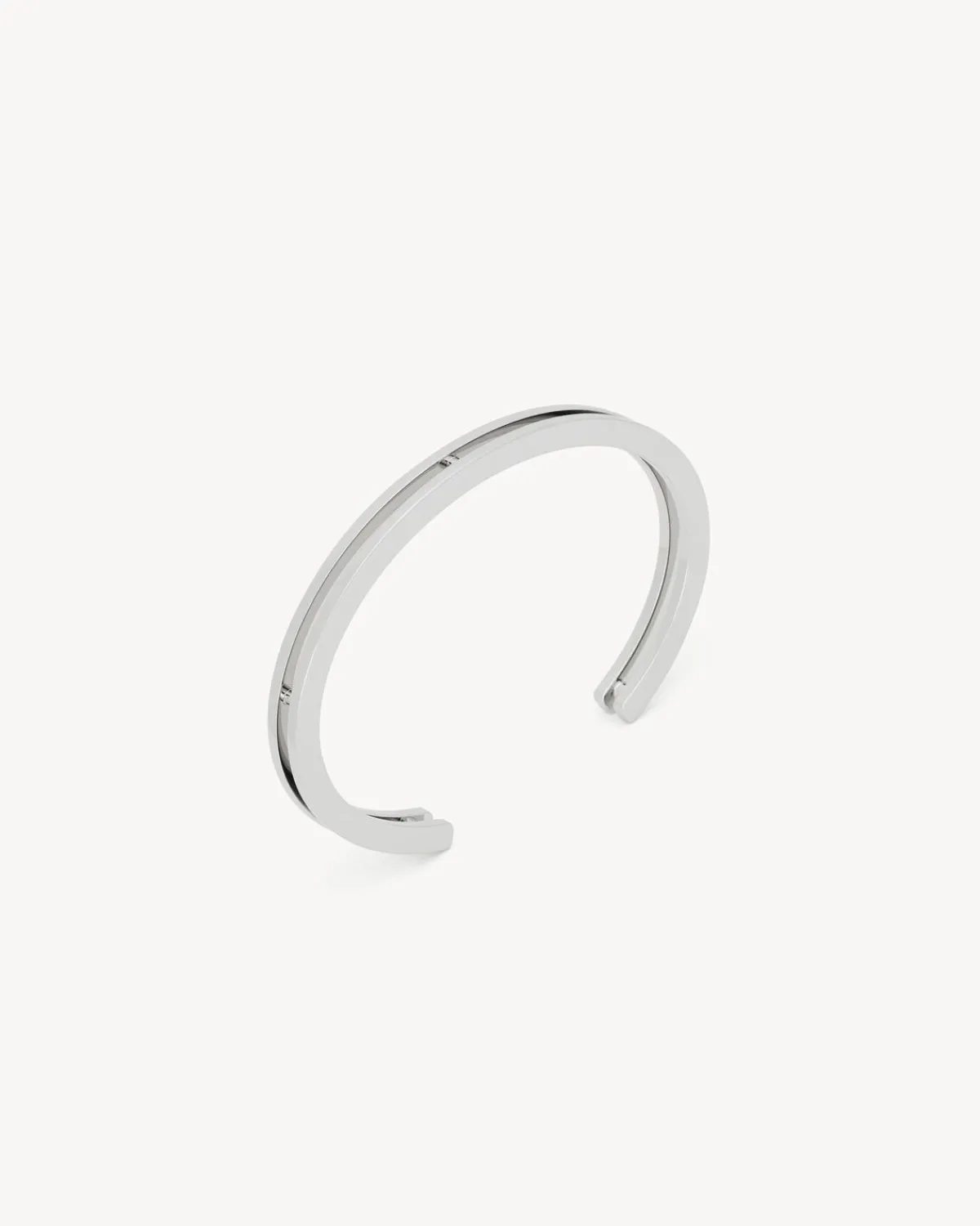 Saint Laurent Jewelry-stacked cuff in metal PALLADIUM