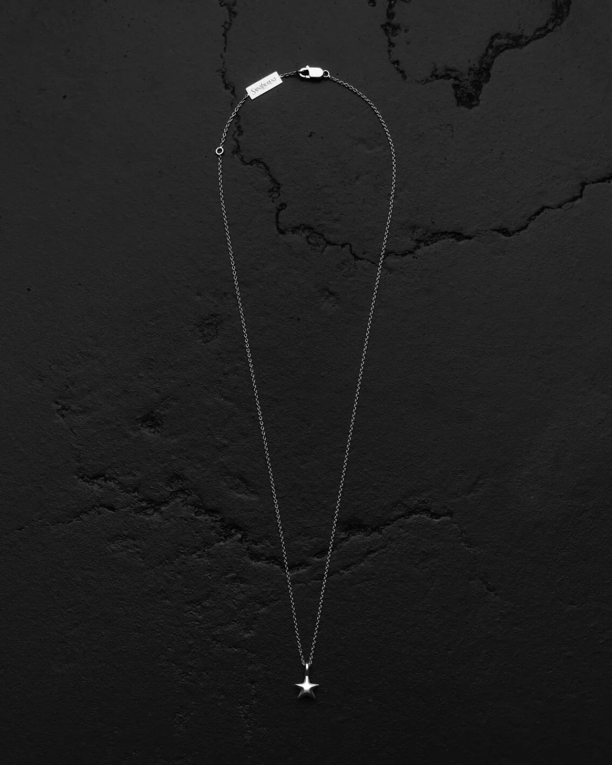 Saint Laurent Fine Jewelry-star pendant necklace in 18K grey gold greyGOLD