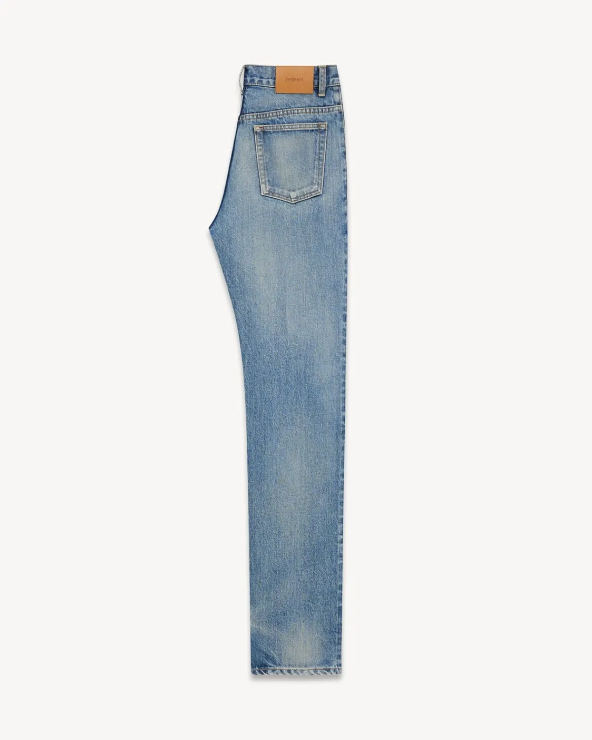 Saint Laurent Denim-Straight Jeans in Benjamin Blue Denim BENJAMINBLUE