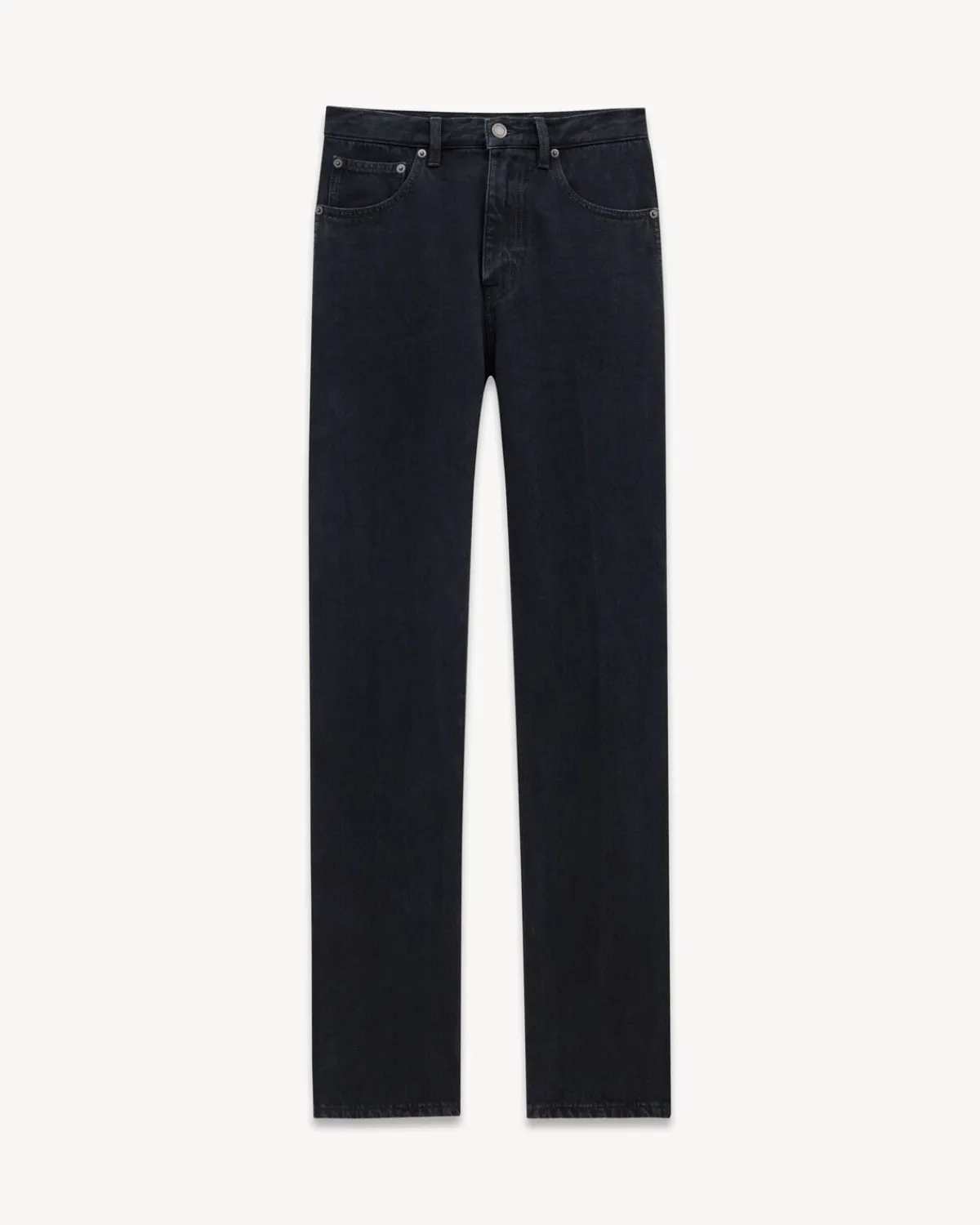 Saint Laurent Denim | Denim-Straight Jeans in Carbon Black Denim PLAINCARBONBLACK