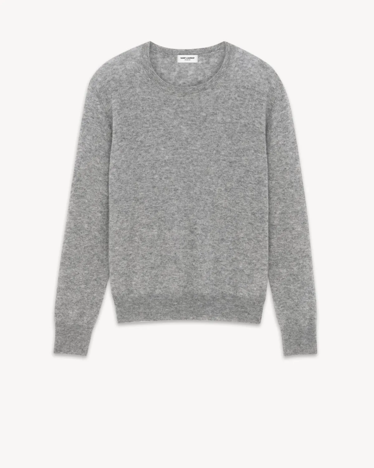 Saint Laurent Knitwear-Sweater in Cashmere And Silk GRISCHINE