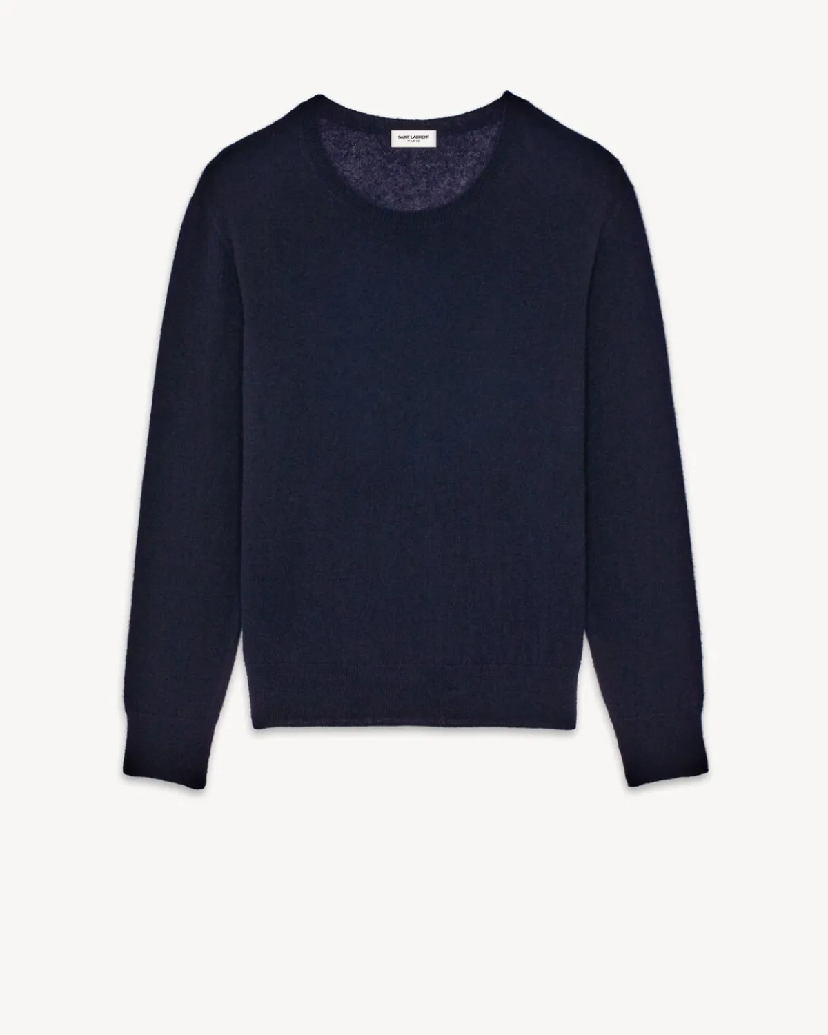 Saint Laurent Knitwear-Sweater in Cashmere And Silk BLEUNUIT