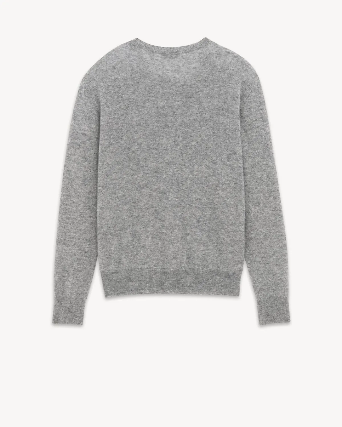 Saint Laurent Knitwear-Sweater in Cashmere And Silk GRISCHINE