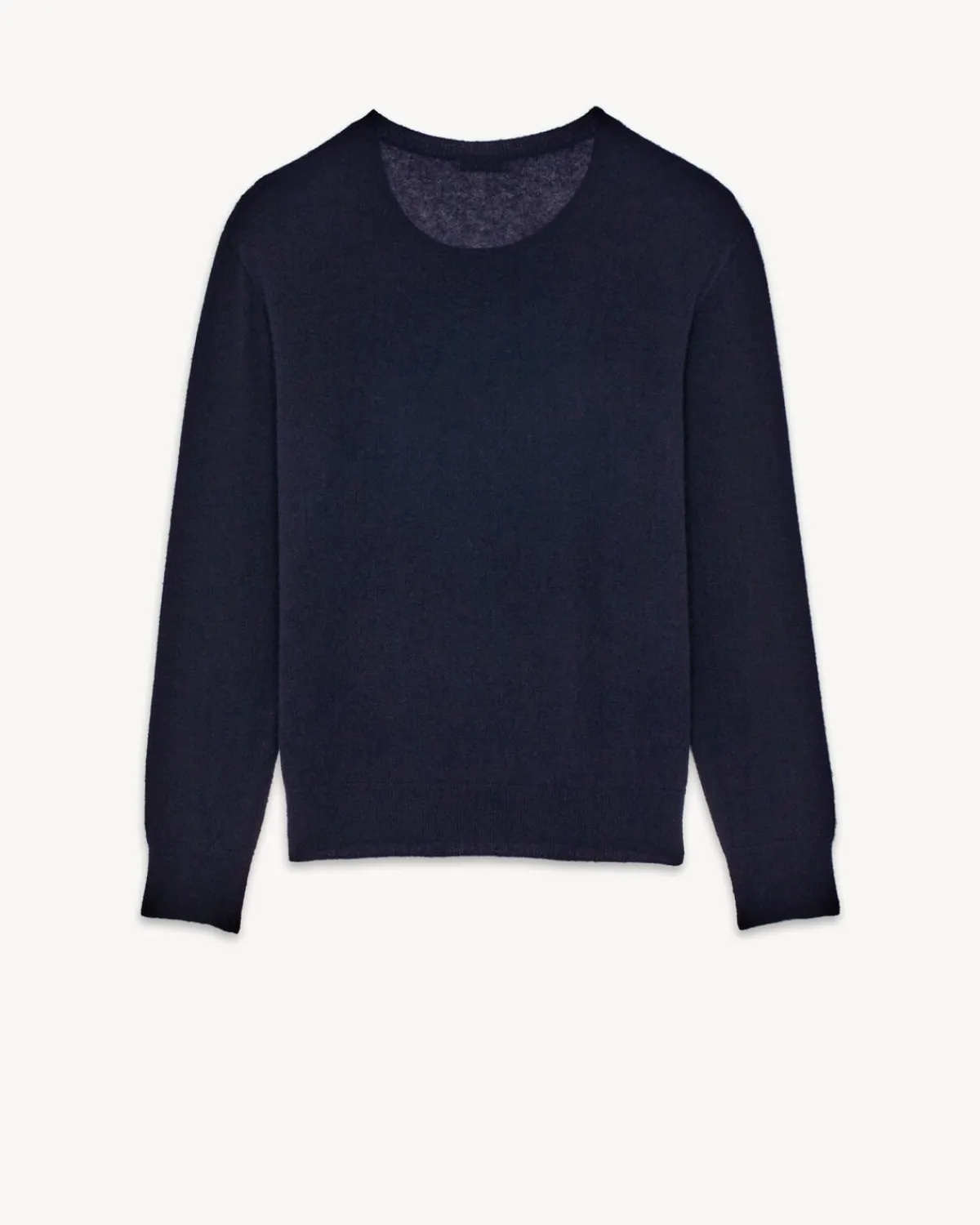 Saint Laurent Knitwear-Sweater in Cashmere And Silk BLEUNUIT