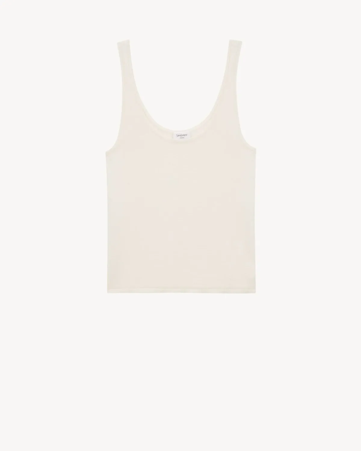 Saint Laurent Knitwear-tank top in cashmere, wool, and silk NATUREL