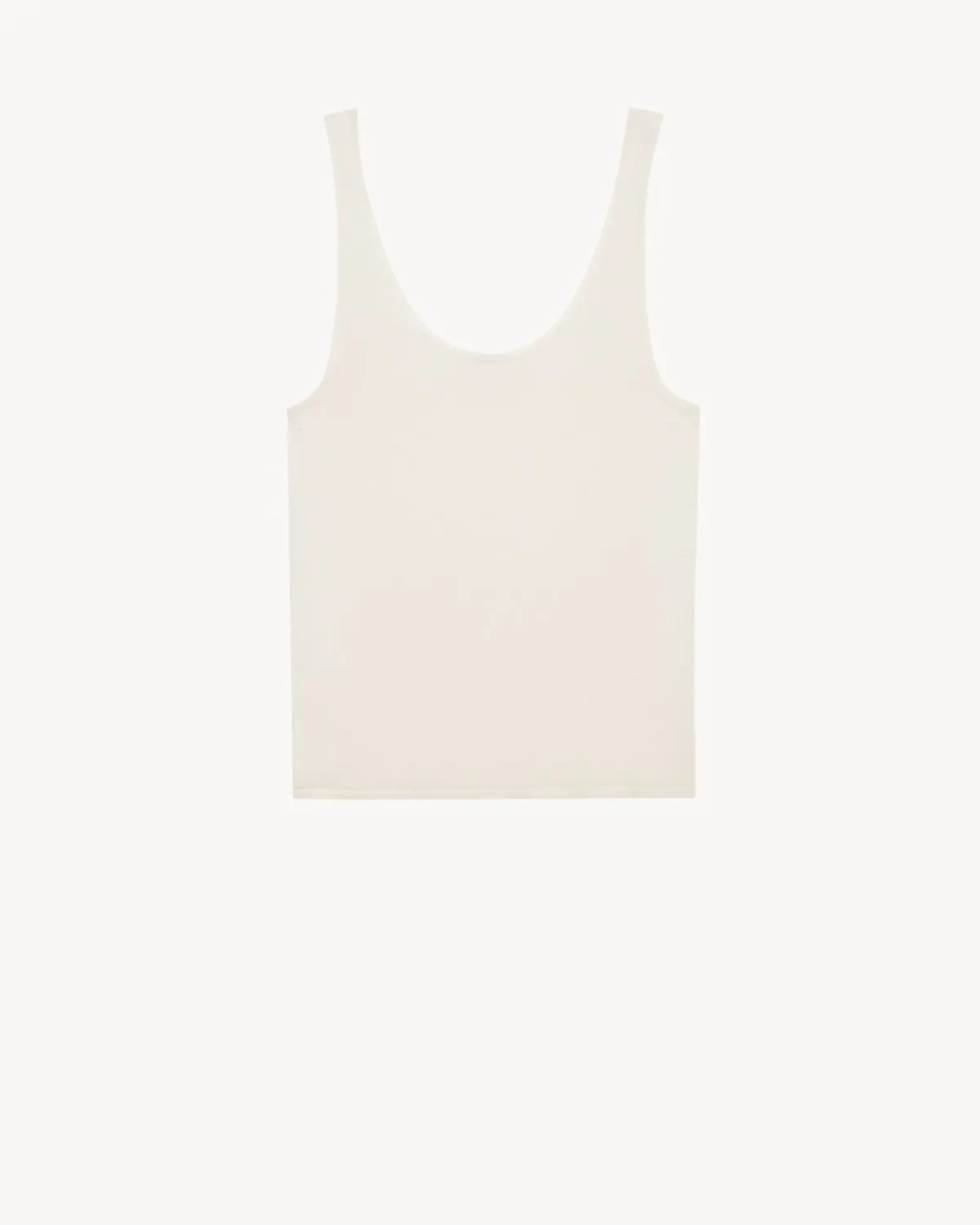 Saint Laurent Knitwear-tank top in cashmere, wool, and silk NATUREL