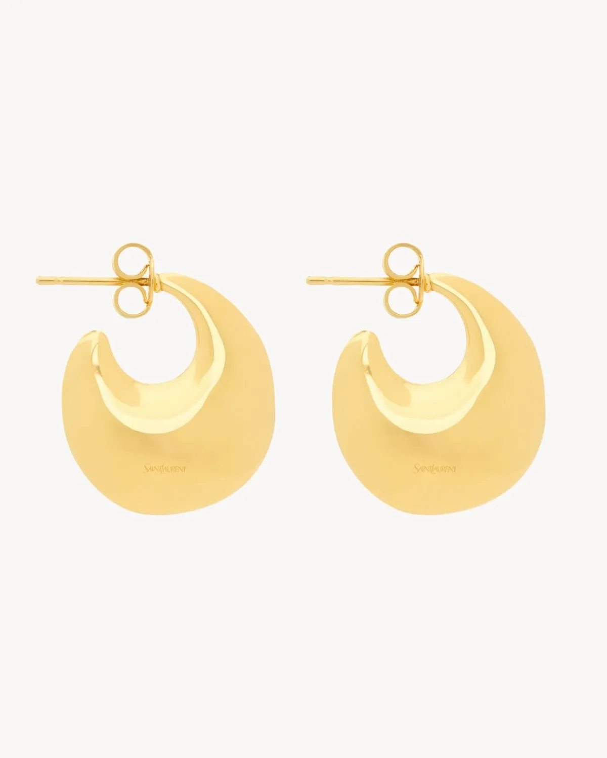 Saint Laurent Earrings And Necklaces-teardrop hoop earrings in metal GOLD